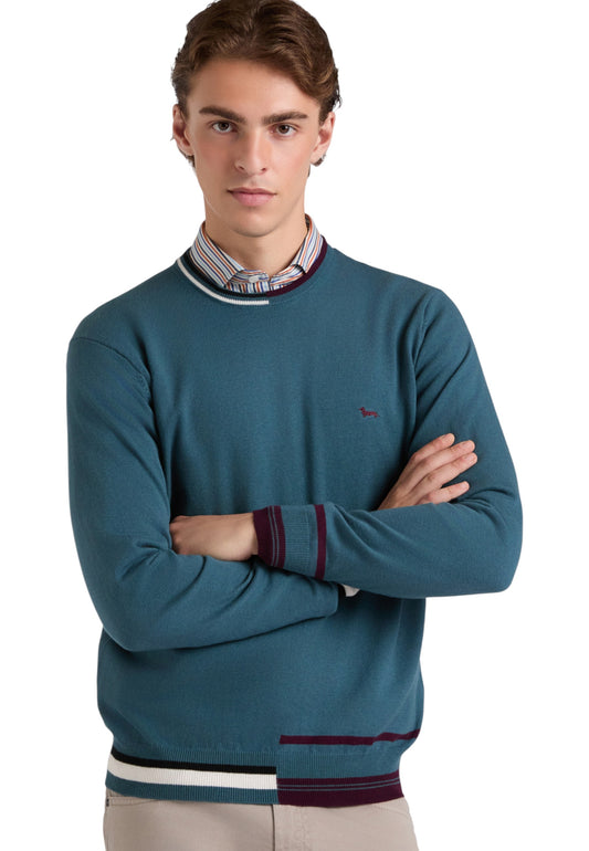 Maglione A Girocollo Uomo Harmont & Blaine Dettagli Color Block  HRP829030788