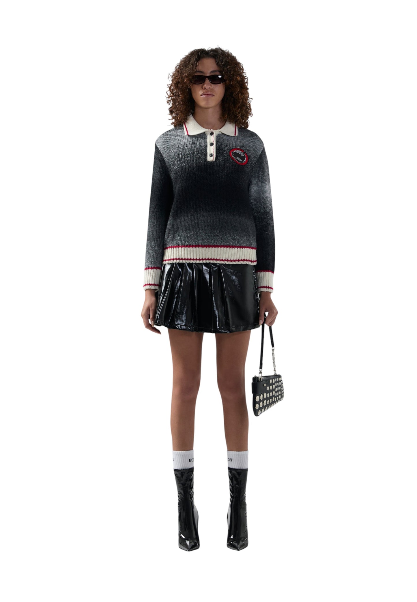 Polo Manica lunga Donna Gcds In Maglia Kittho Patch Braids Degrade  B2CW2512KJ3