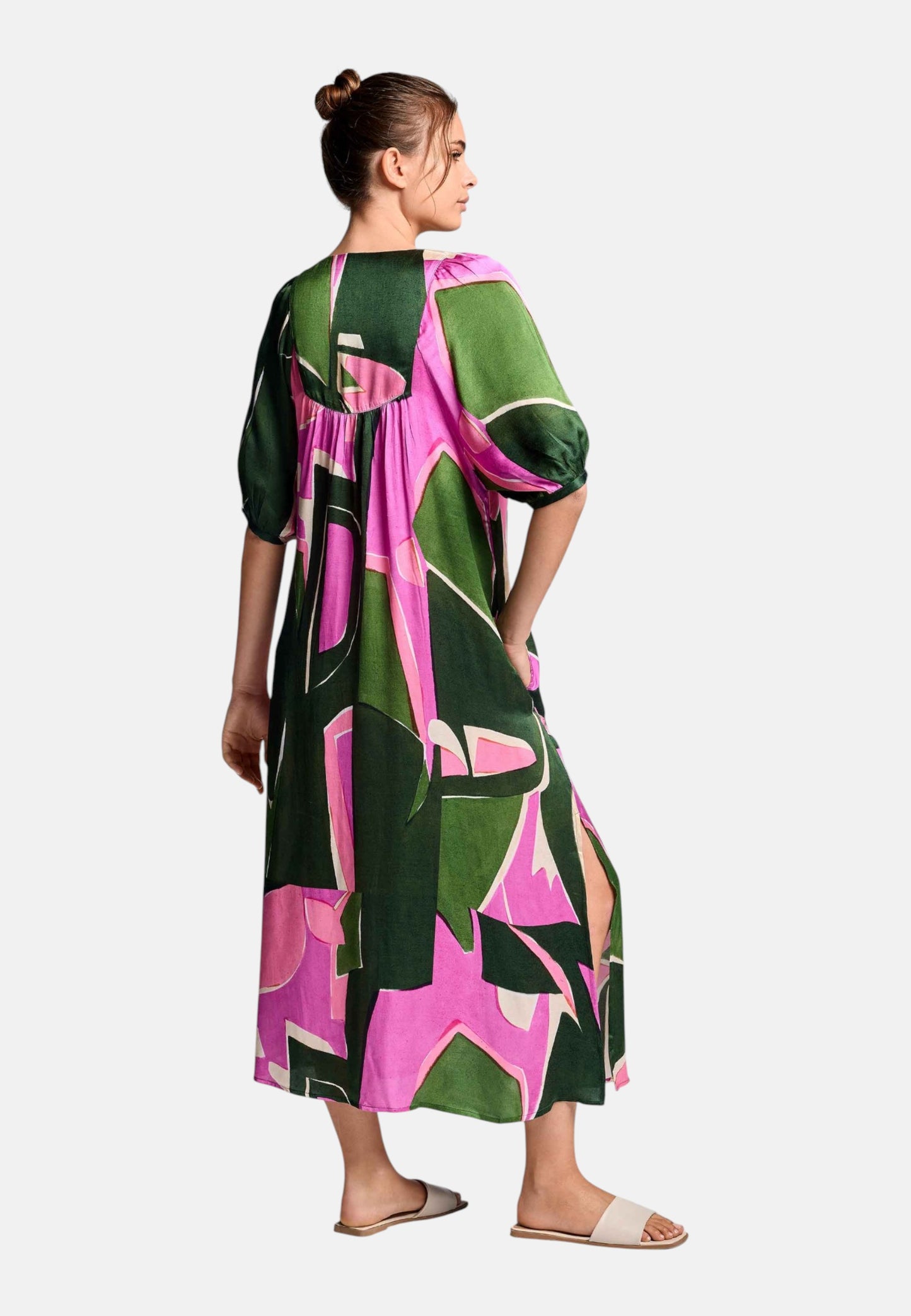 Vestito Lungo Donna Iconique Caftano Puffy Sleeves Helena IC26-101