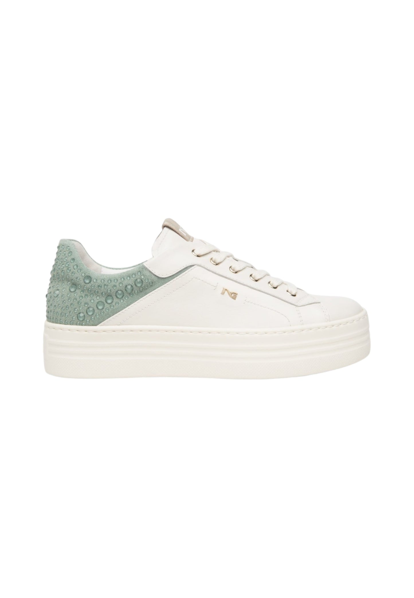 Sneakers Basse Donna Nero Giardini In Pelle Con Dettagli Posteriori Con Applicazioni  E615300D