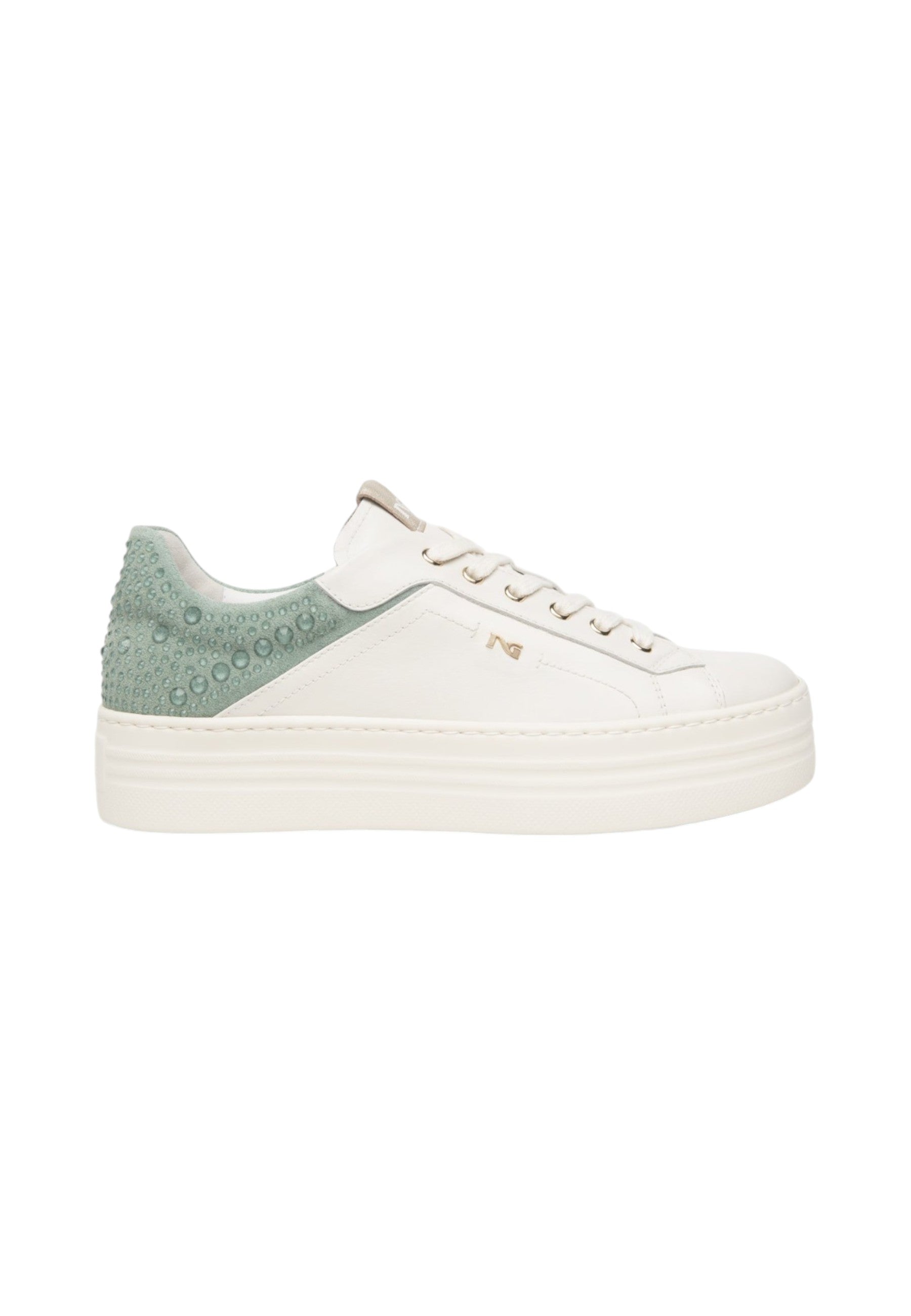 Sneakers Basse Donna Nero Giardini In Pelle Con Dettagli Posteriori Con Applicazioni  E615300D