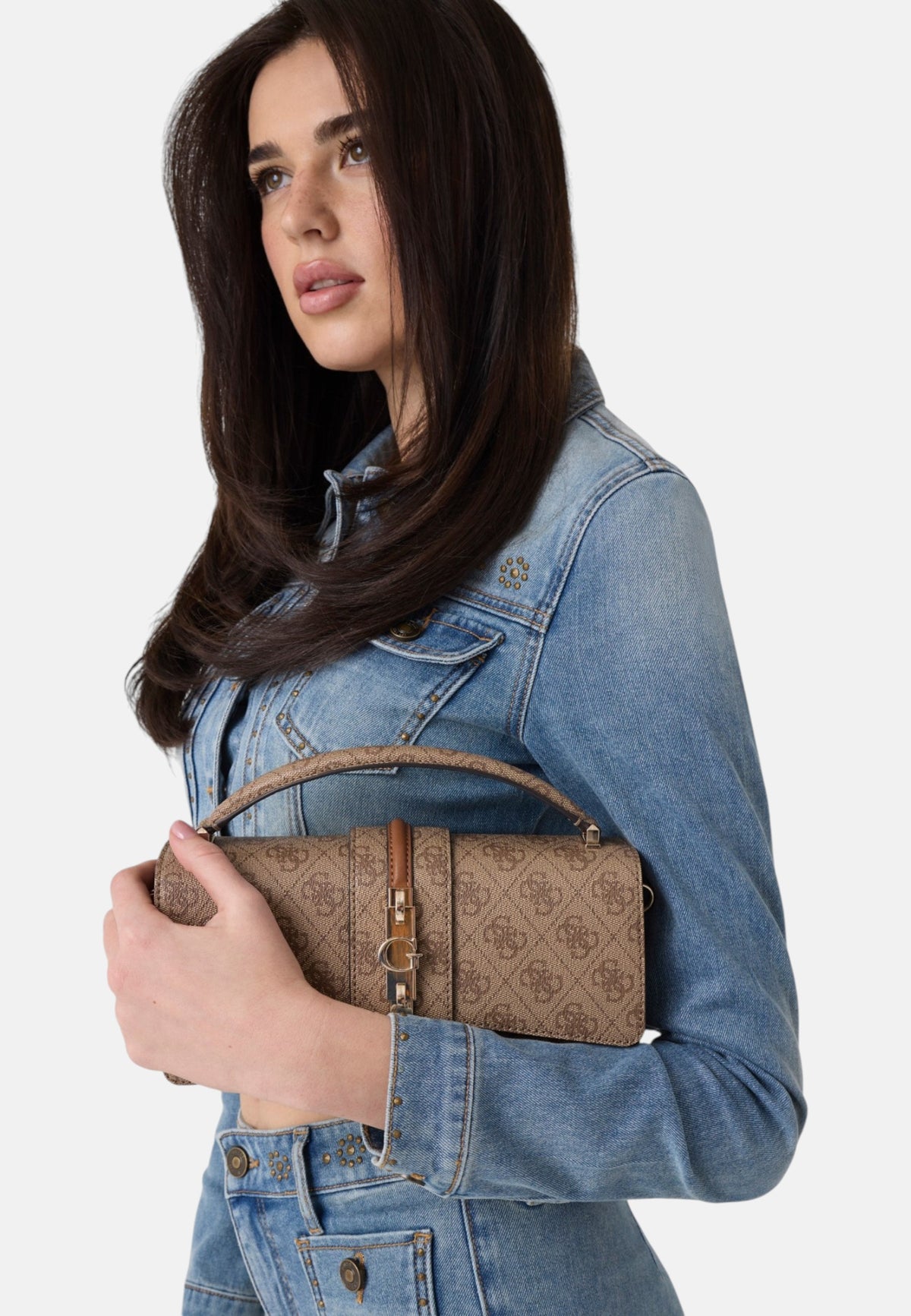 Borsa A Mano Donna Guess Mini Top Handl Flp Yvonne Logo HWSG2378780