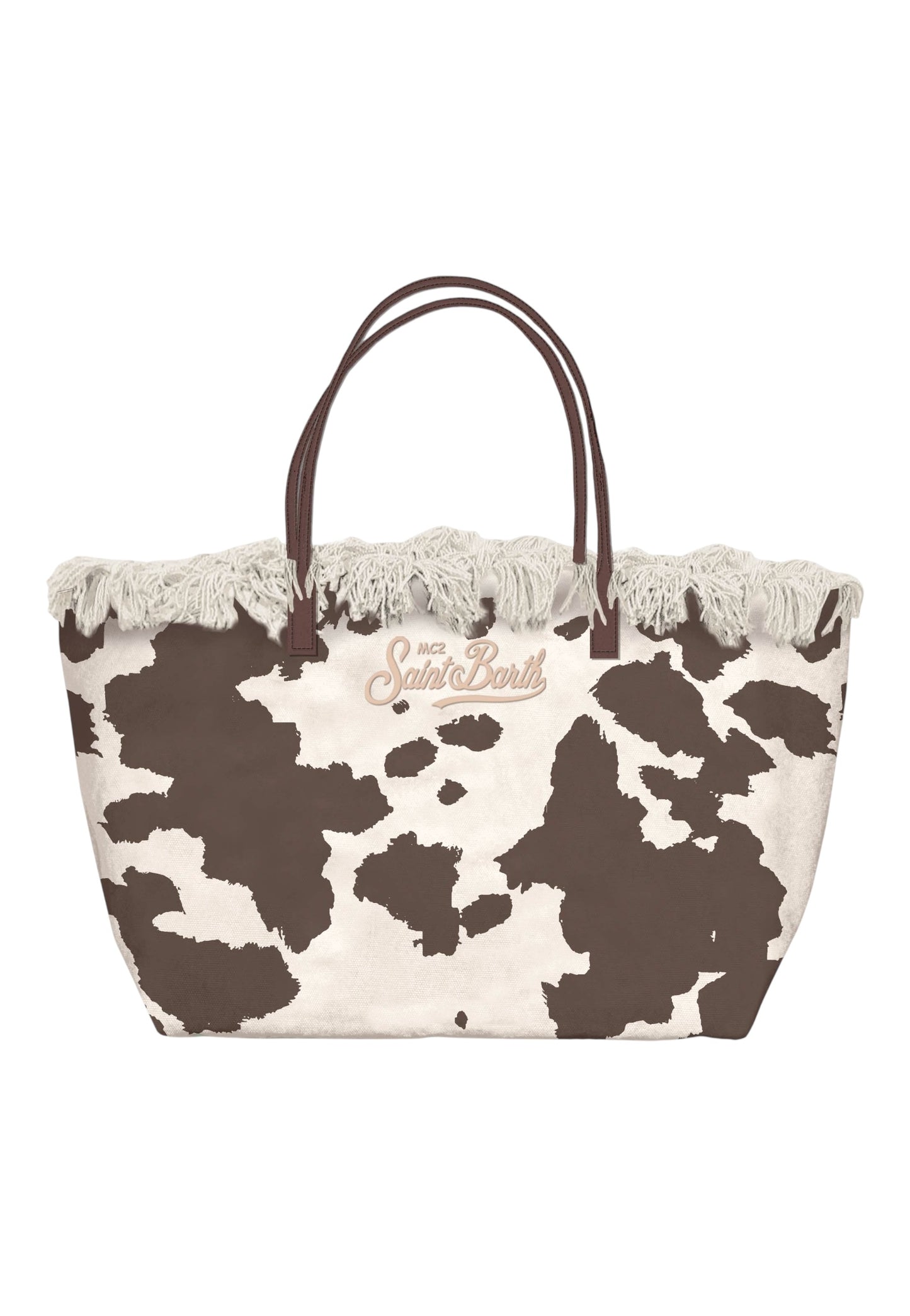 Borsa A Spalla Donna Mc2 Saint Barth Canvas Cow West City Bag Fringe CBF0001