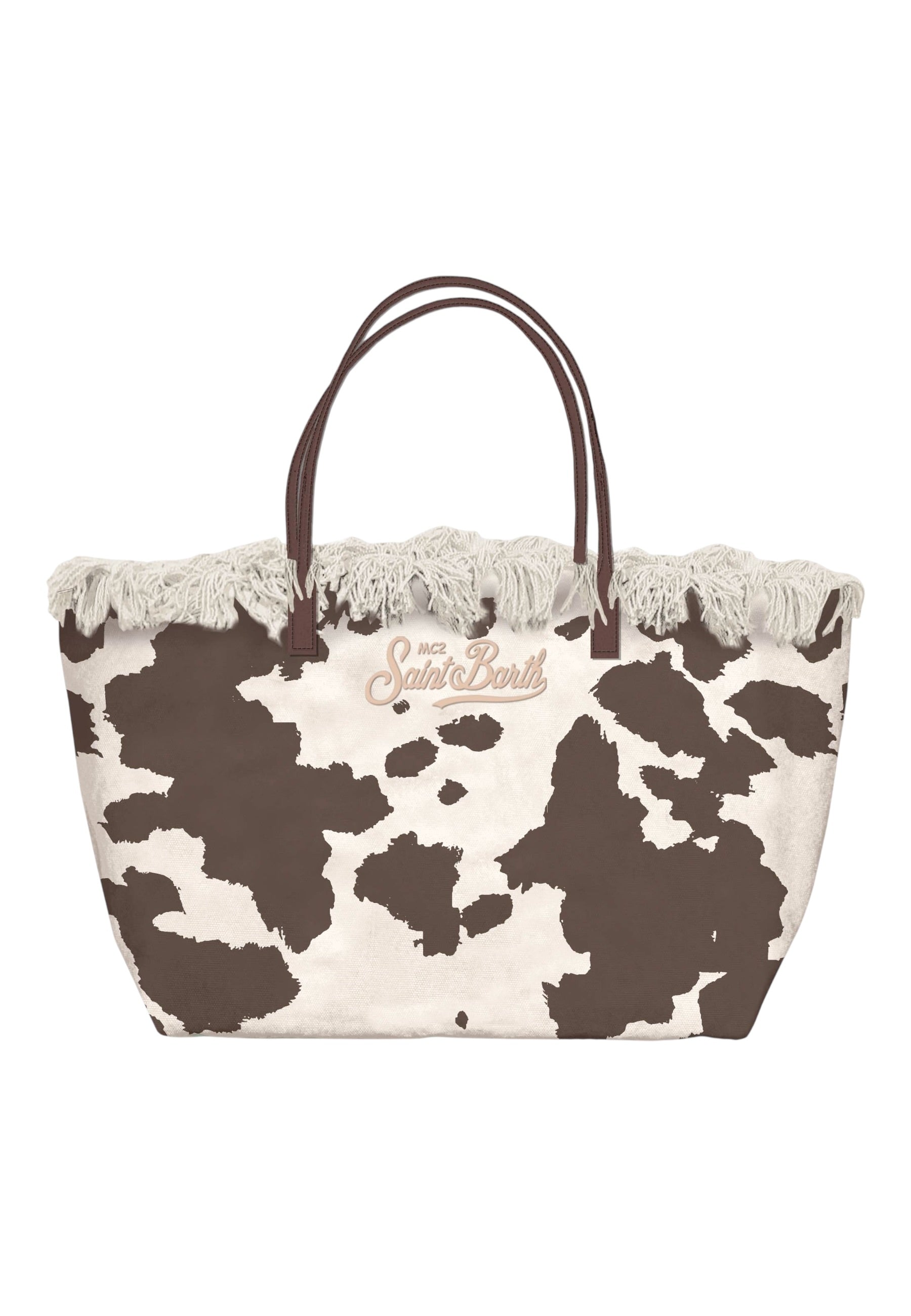 Borsa A Spalla Donna Mc2 Saint Barth Canvas Cow West City Bag Fringe CBF0001