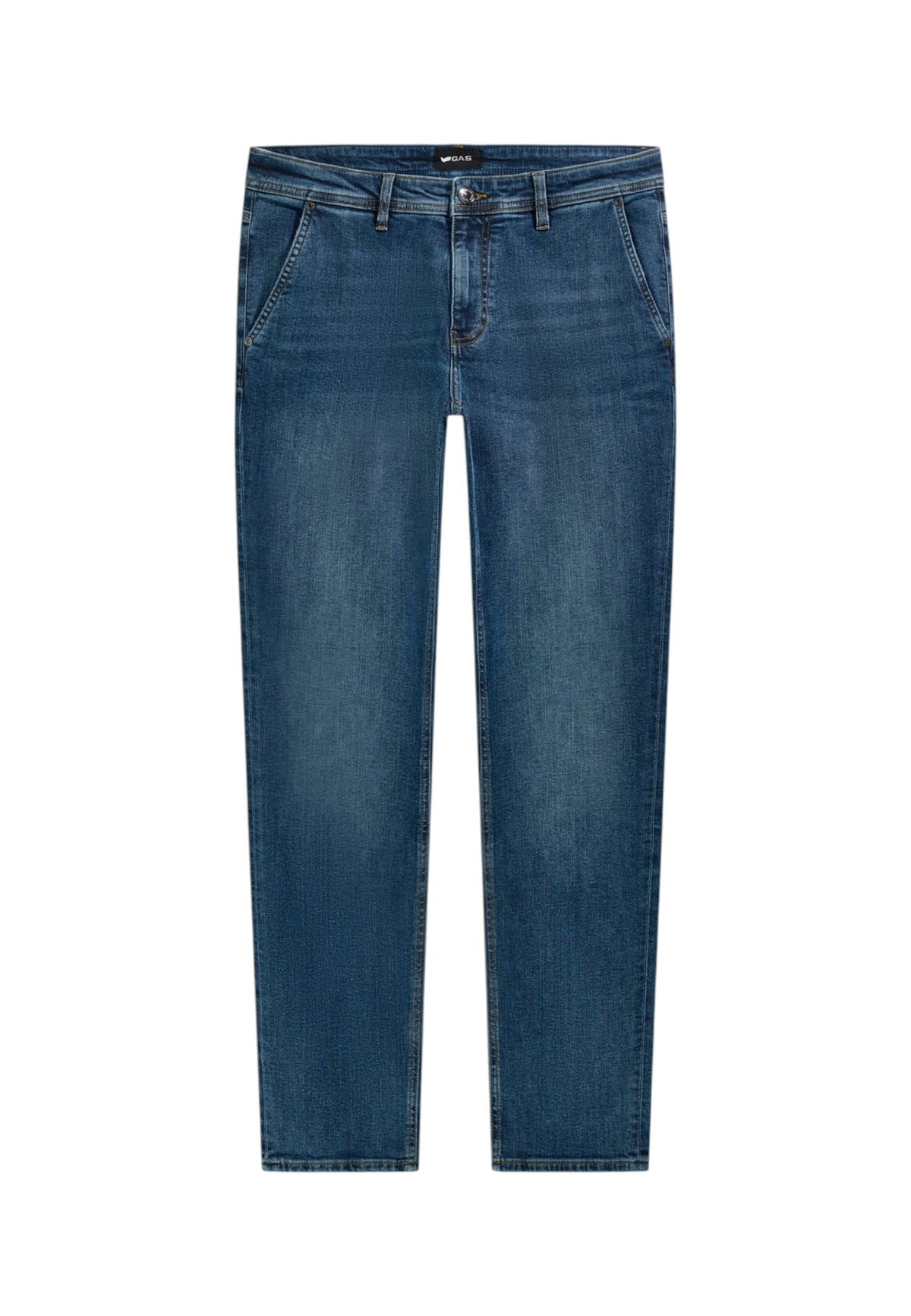 Jeans Slim Fit Uomo Gas Stone Wash Medium Blue + Light Alex Chino 360828030376
