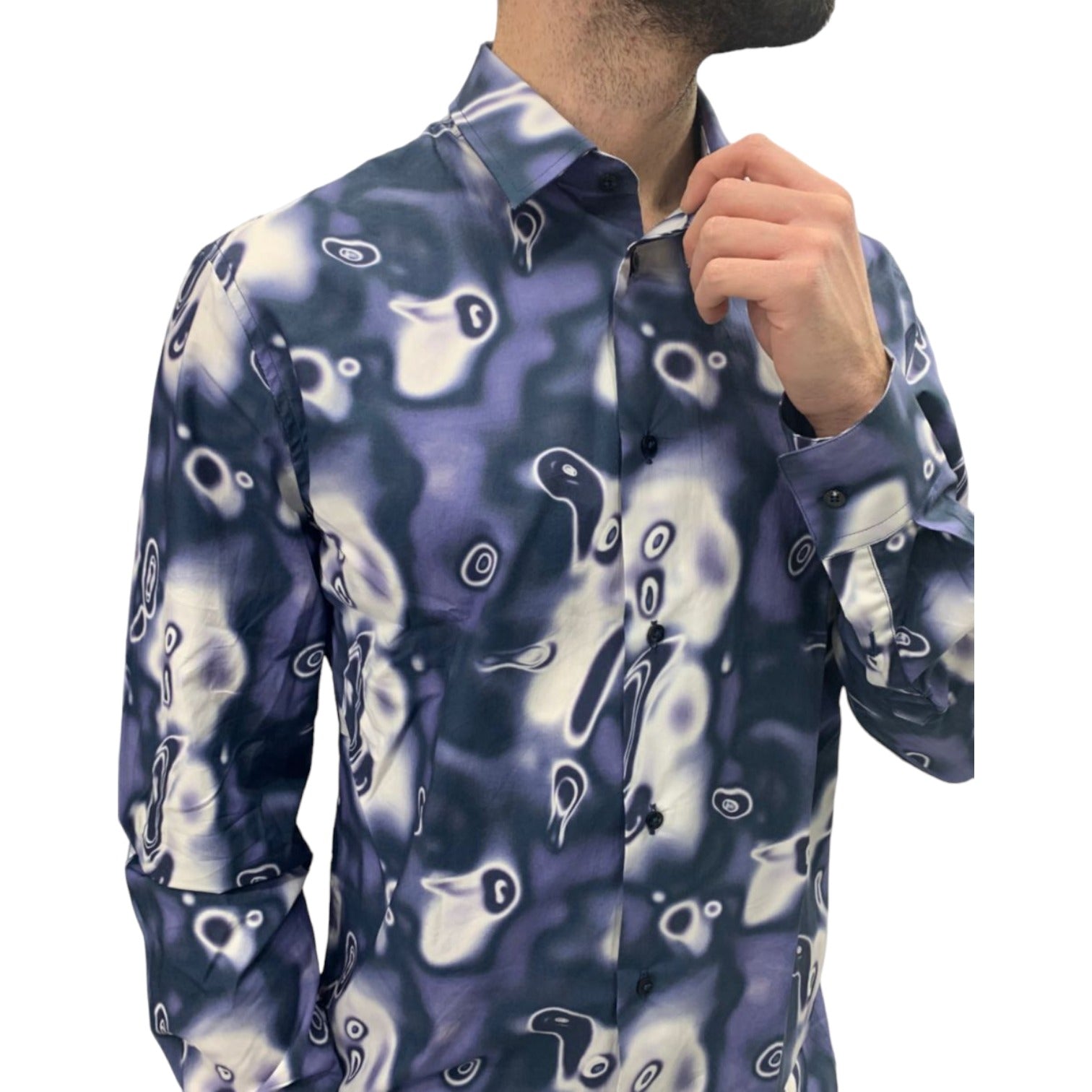 Camicia Manica lunga Uomo Trussardi  Cotton Heatmap Print 52C00296-1T006313