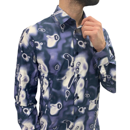 Camicia Manica lunga Uomo Trussardi  Cotton Heatmap Print 52C00296-1T006313