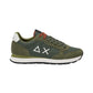Sneakers Basse Uomo Sun68 Stile Running, Logo Ricamato, Nylon E Suede Tom Solid Z46101