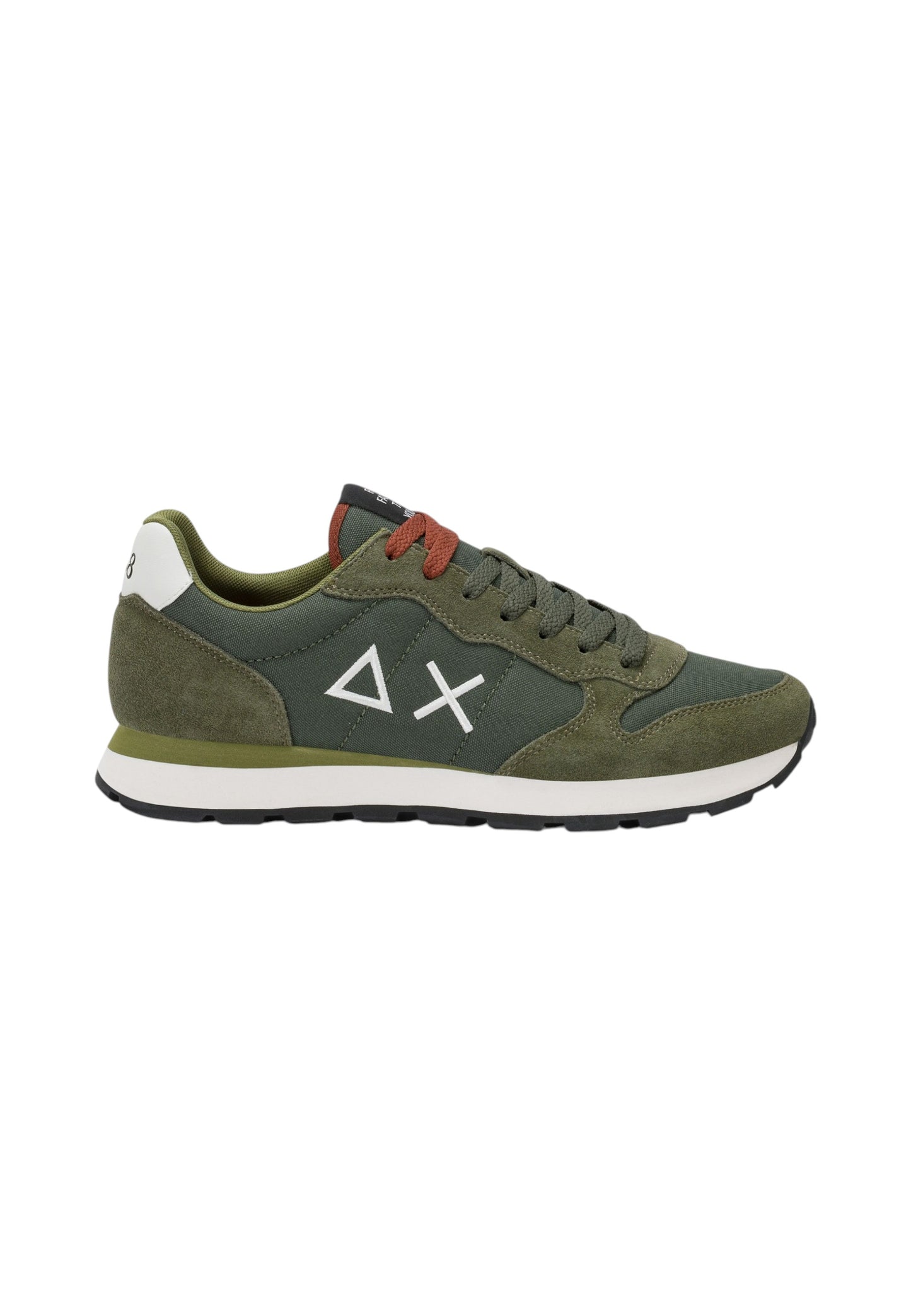 Sneakers Basse Uomo Sun68 Stile Running, Logo Ricamato, Nylon E Suede Tom Solid Z46101