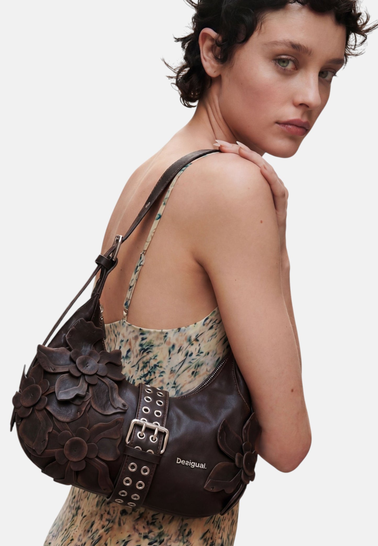 Borsa A Spalla Donna Desigual  Bag Curio Choco Margot 26SAXP96