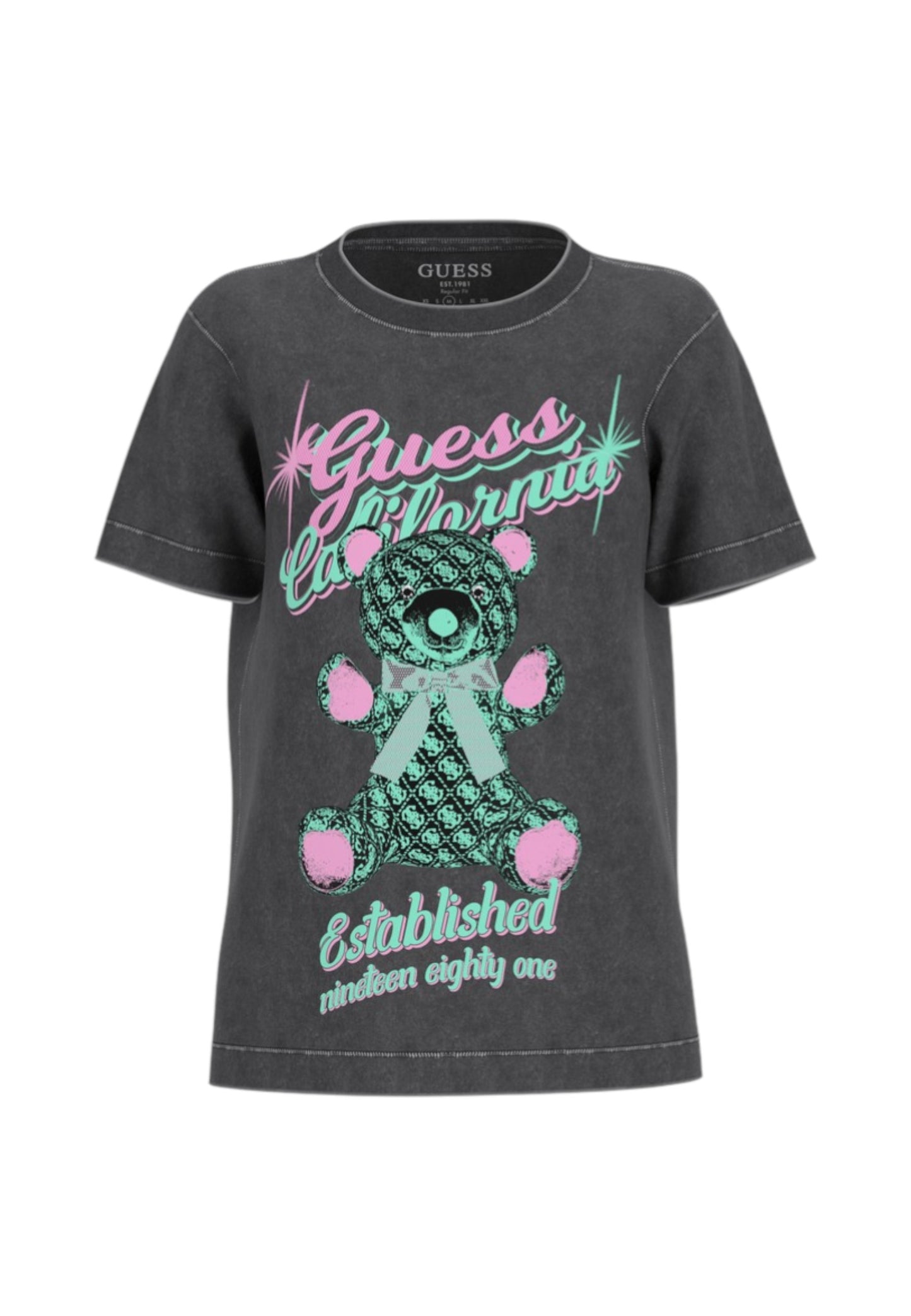 T-Shirt Manica Corta Donna Guess  Guess Bear W6RI38I3Z14