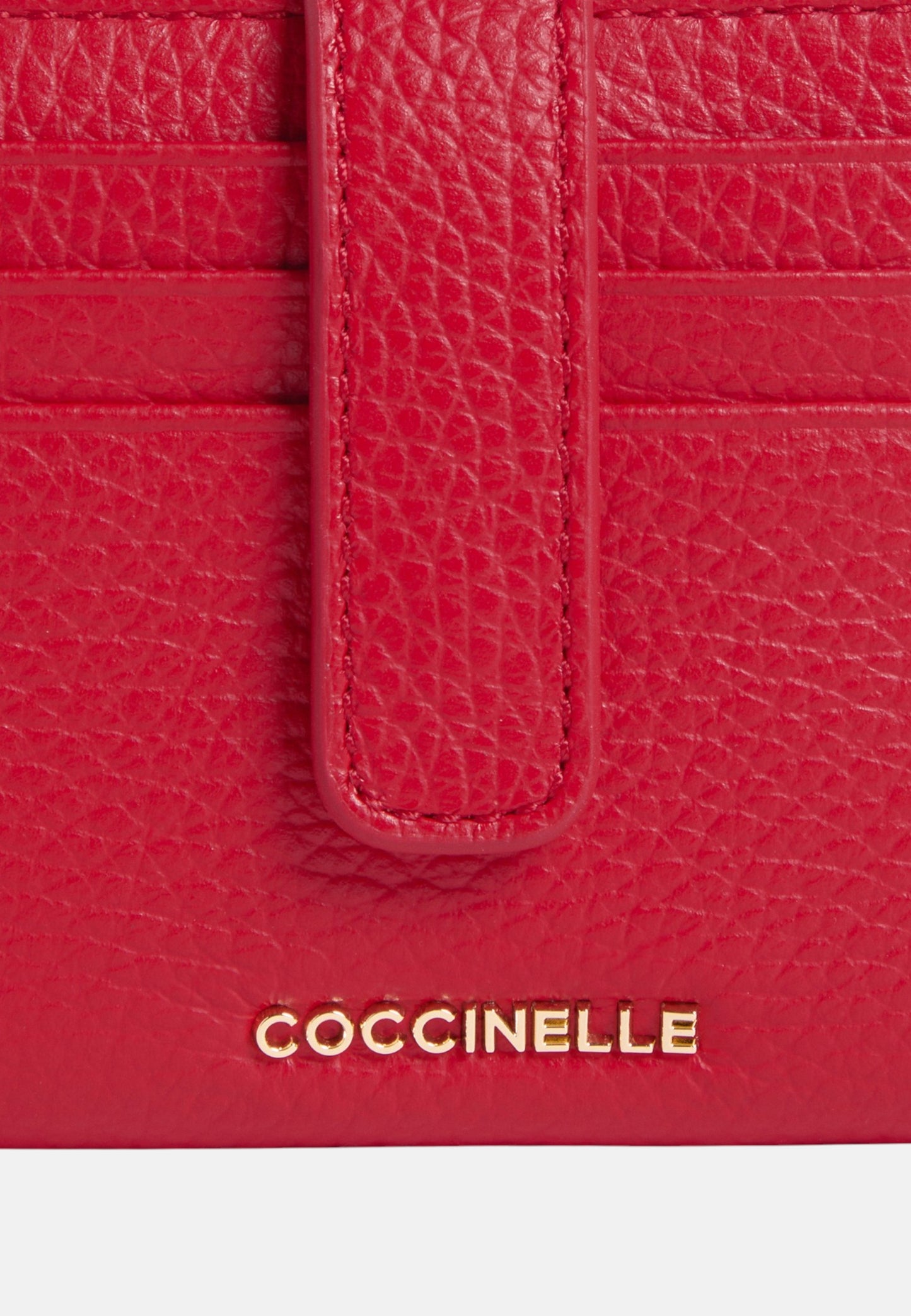 Portacarte Con Zip Donna Coccinelle In Pelle Martellata Metallic Soft Medium E2MW511F701