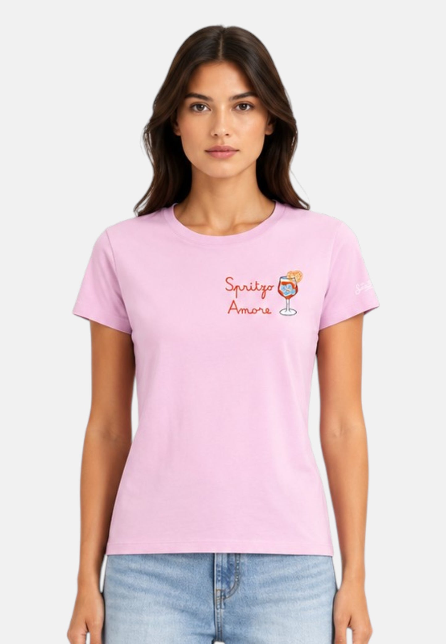T-Shirt Manica Corta Donna Mc2 Saint Barth Spritzo Amore Emb Emilie EMI0001