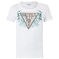 T-Shirt Manica Corta Donna Guess  Flower Triangle W6GI12K3027