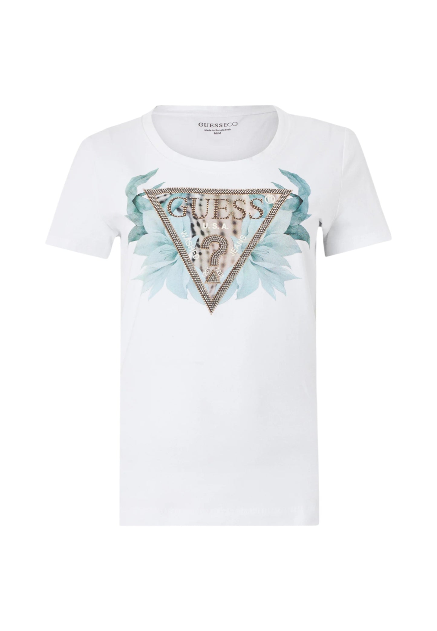 T-Shirt Manica Corta Donna Guess  Flower Triangle W6GI12K3027