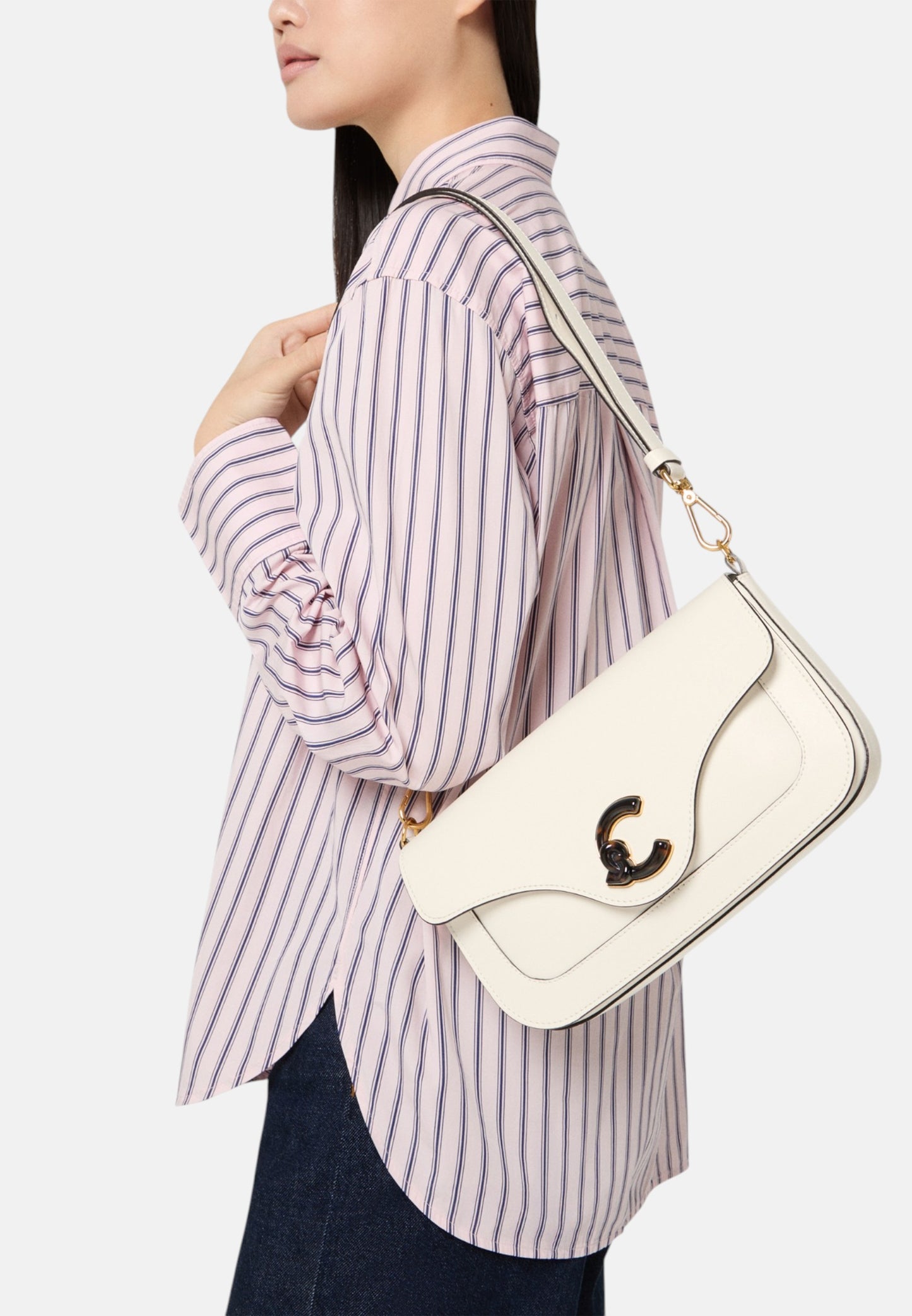 Borsa A Tracolla Donna Coccinelle In Pelle Liscia Di Vitello Coccinelle C-Me Calf&Marb E1U4G120301