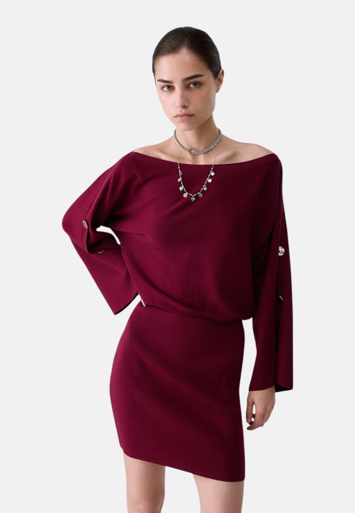Vestito Corto Donna Liu Jo In Maglia, Maniche Ampie  CF6093MS99E