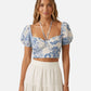 Top Manica Corta Donna Guess  Aini Cropped W3GP16KALQ0