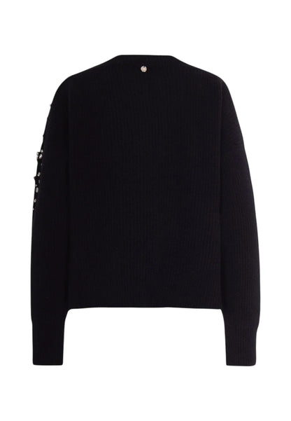 Maglione Scollo A Barca Donna Liu Jo Con Strass  CF5150MA74Q