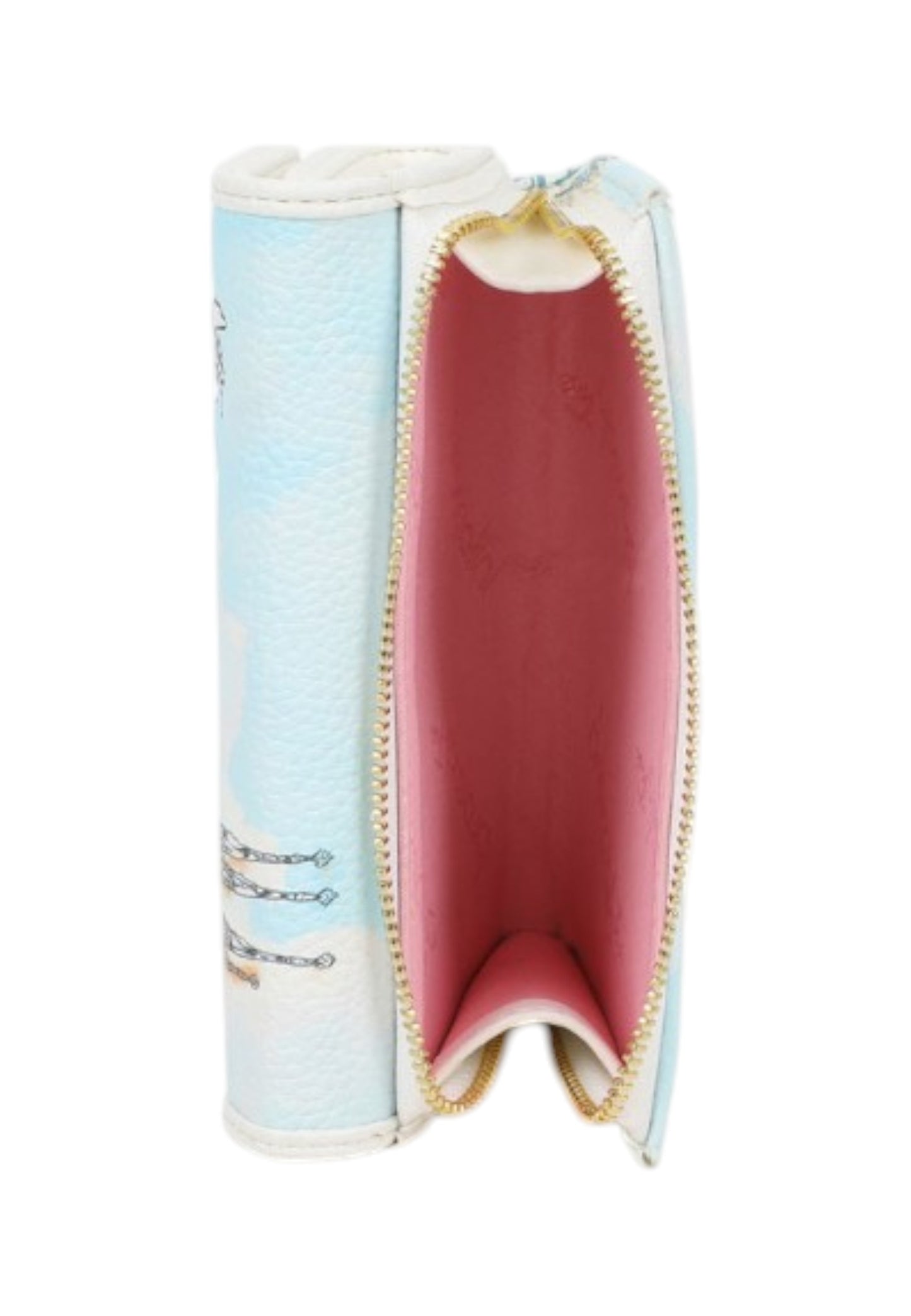 Portafoglio Con Patta Donna Braccialini Piccolo Con Stampa Silvestro Barcellona Cartoline Lt LT261LT