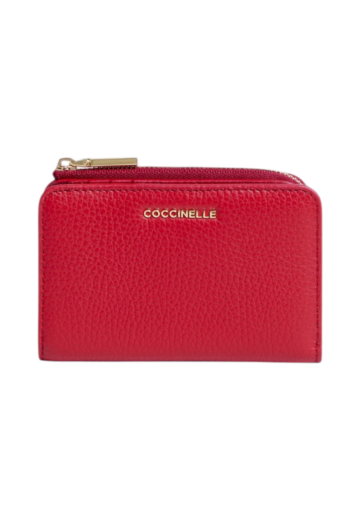 Portafoglio Con Zip Donna Coccinelle In Pelle Martellata Metallic Soft Small E2MW511D101
