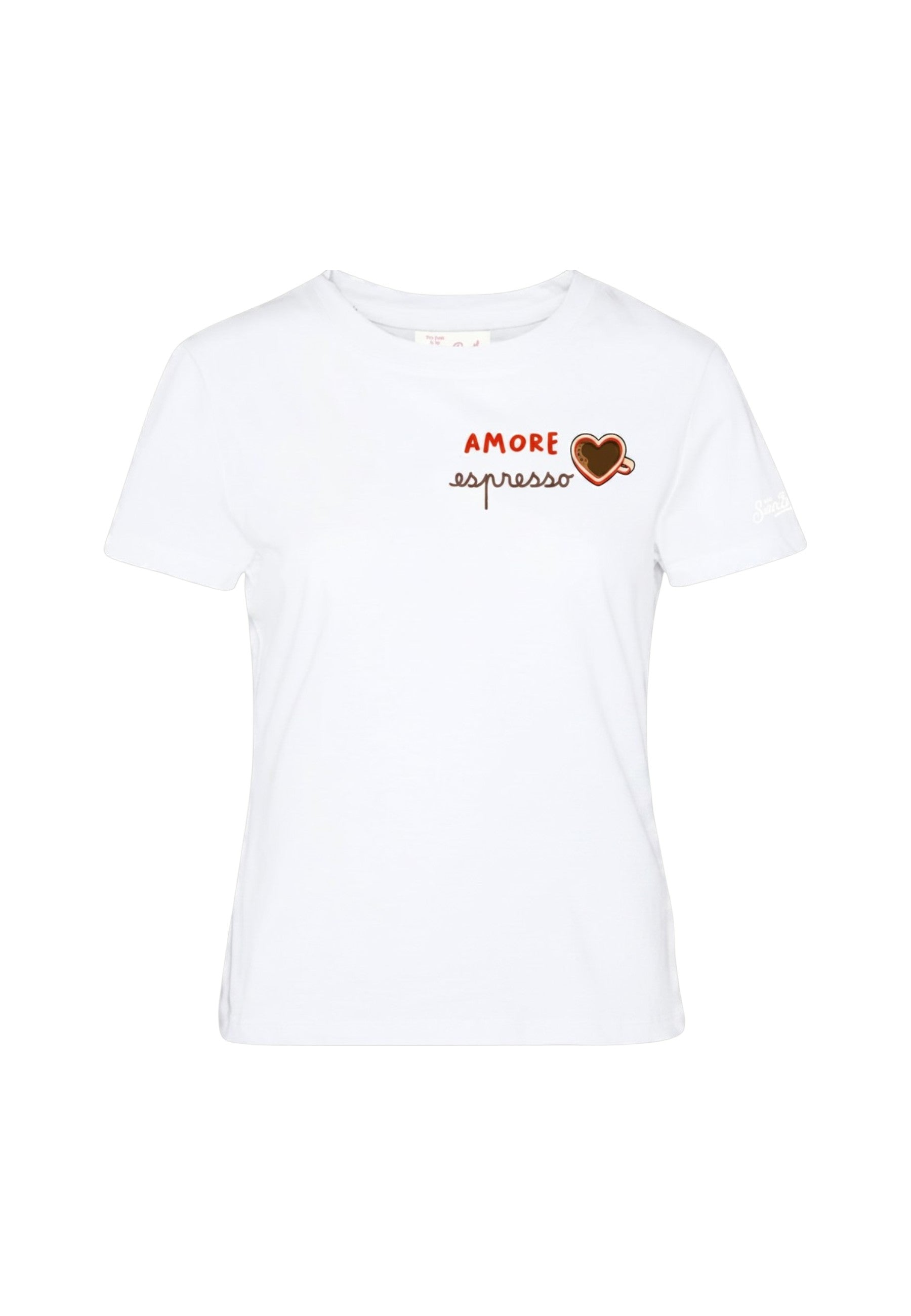 T-Shirt Manica Corta Donna Mc2 Saint Barth Amore Espresso Emb Emilie EMI0001