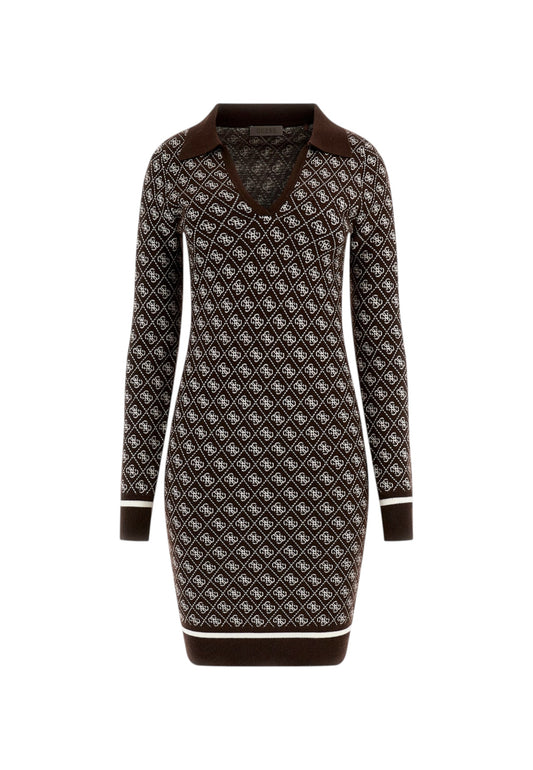 Vestito Midi Donna Guess In Maglia Aubrey 4G W5BK25Z3JD2