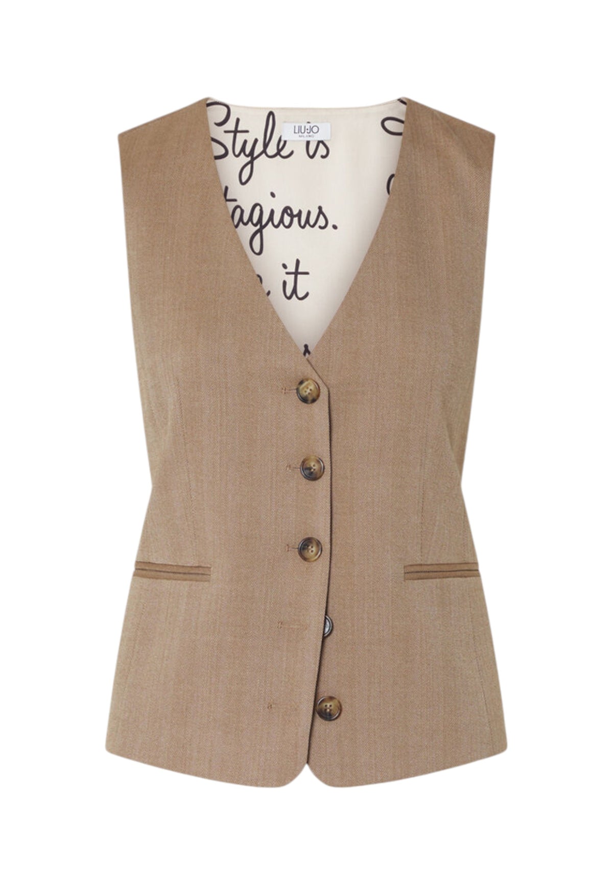 Gilet  Donna Liu Jo Sartoriale Con Scollo a V  WF6213T732A