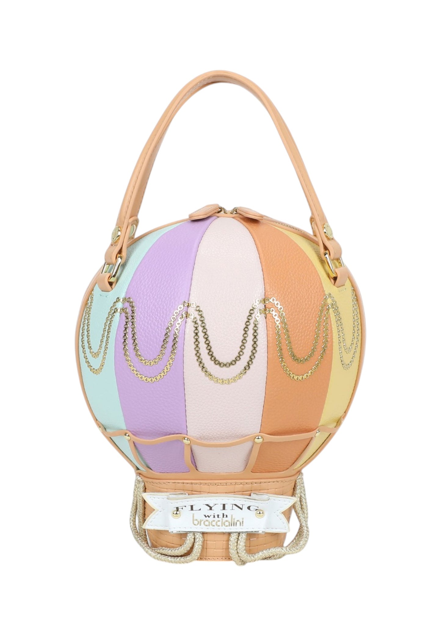 Borsa A Tracolla Donna Braccialini Mongolfiera In Pelle Temini B19042PP