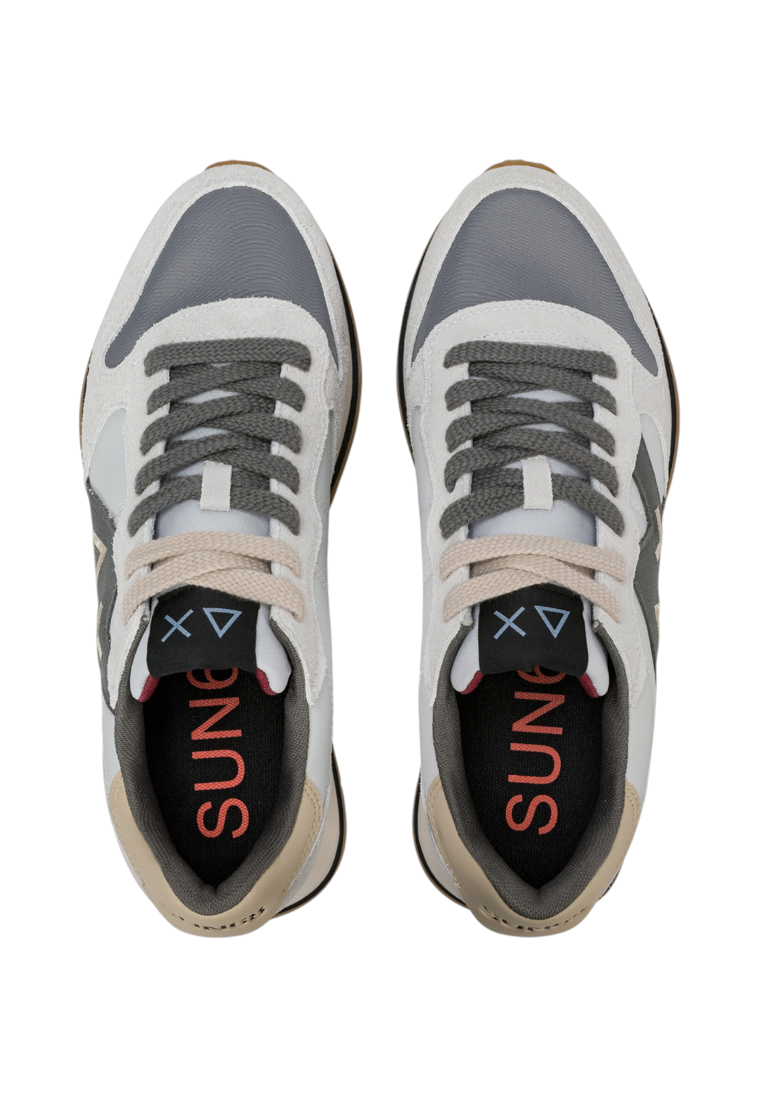 Sneakers Basse Uomo Sun68 Stile Running, Nylon E Suede, Maxi Logo, Bicolor Jaki 2.0 Bicolor Z46122