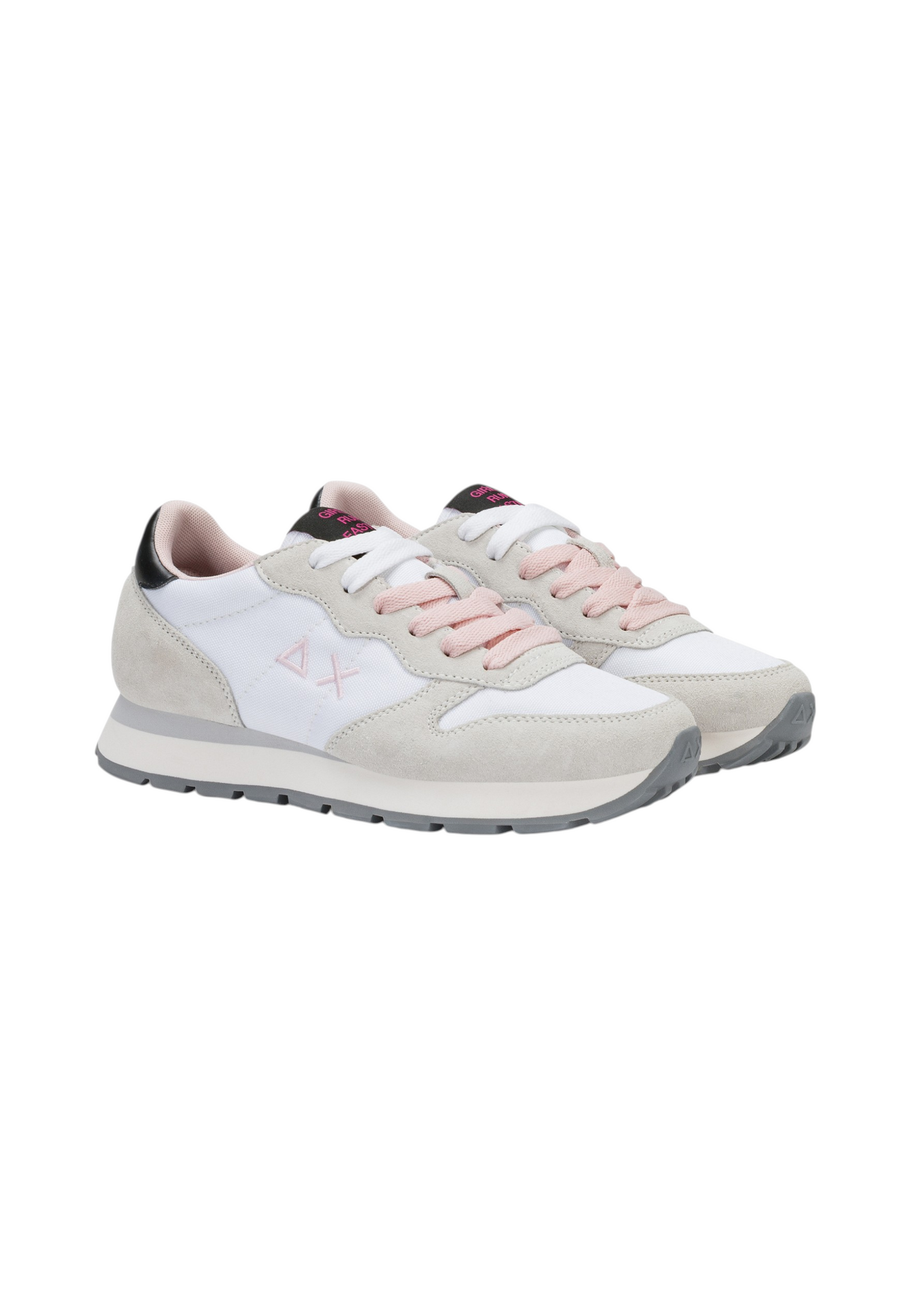 Sneakers Basse Donna Sun68 Stile Running, Nylon E Suede, Logo Ricamato Ally Solid Z46201