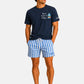 T-Shirt Manica Corta Uomo Mc2 Saint Barth Stampa E/O Ricamo Frontale Portofino Gin Hab Portofino POT0001