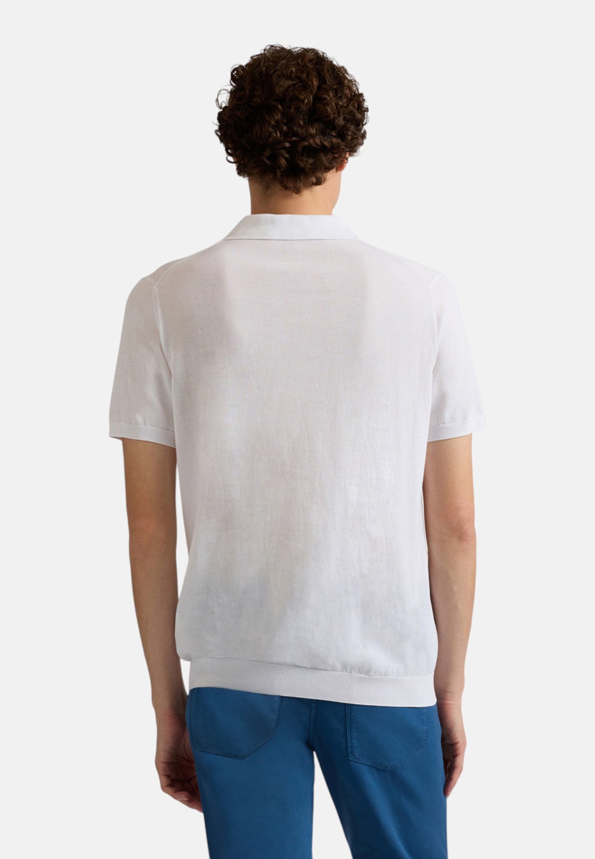 Polo Manica Corta Uomo Harmont & Blaine In Maglia SmacchInata Cotone Crepe Scollo A V  HRQ885031076