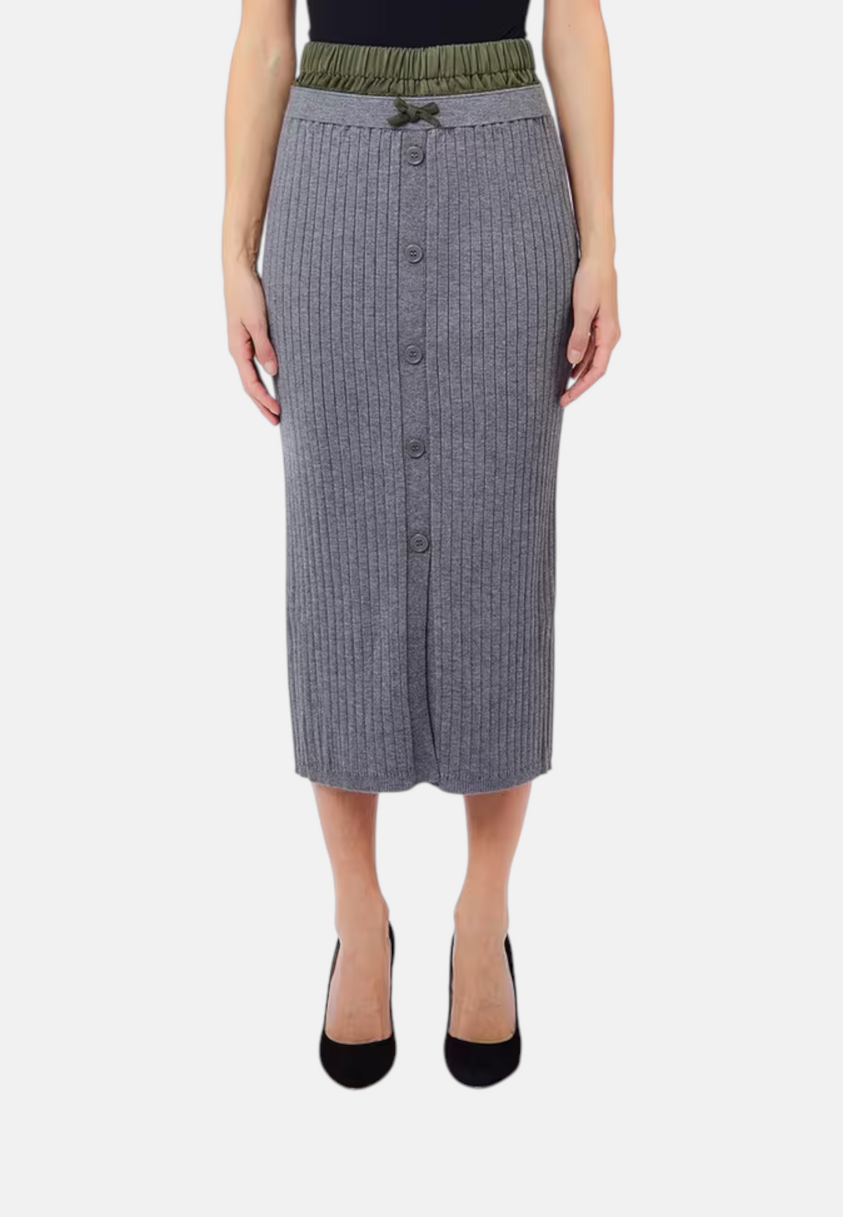 Gonna Midi Donna Liu Jo In Maglia Fitted  WF6040MS052