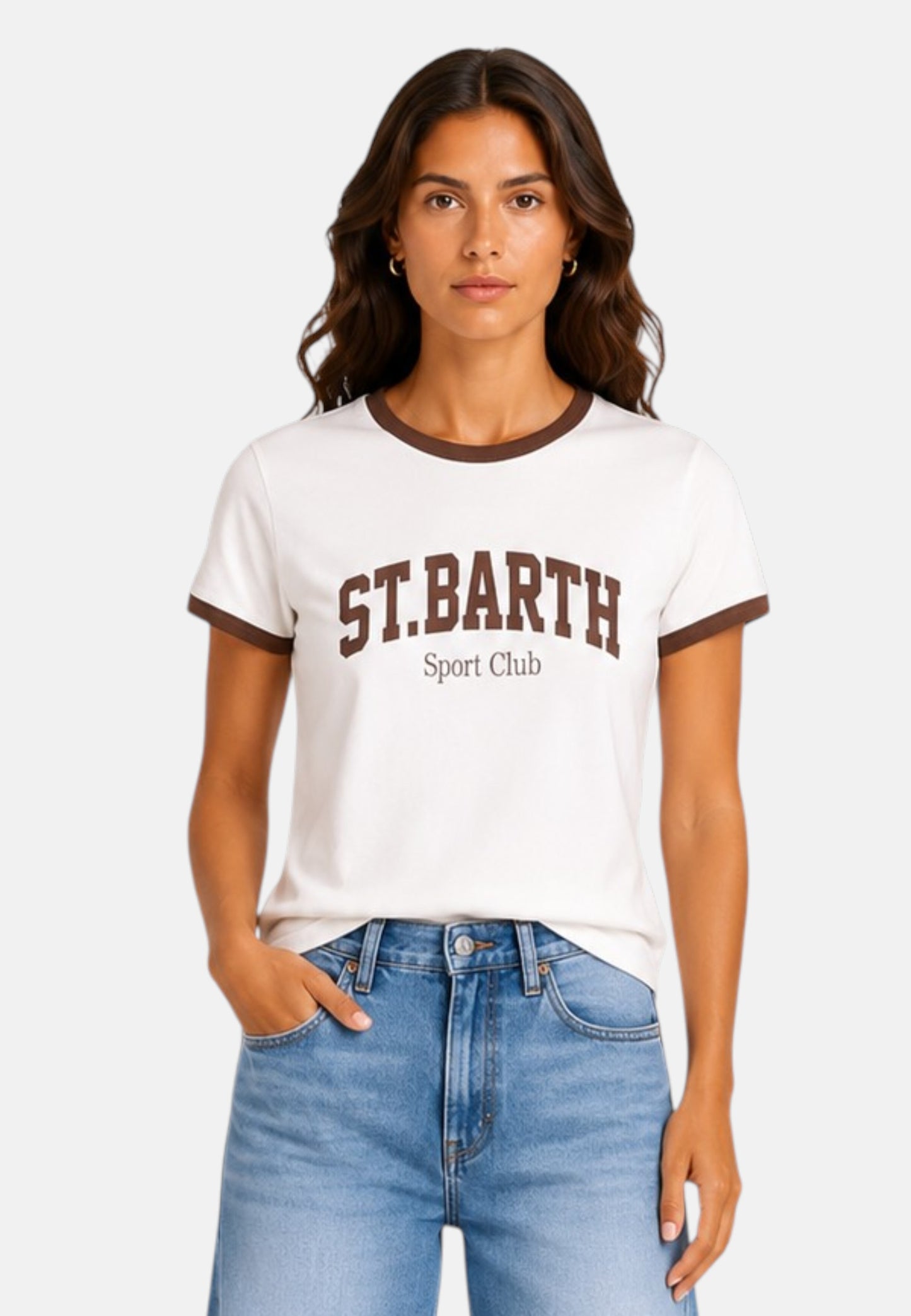 T-Shirt Manica Corta Donna Mc2 Saint Barth Stb Sport Club Emilie String EMI0003