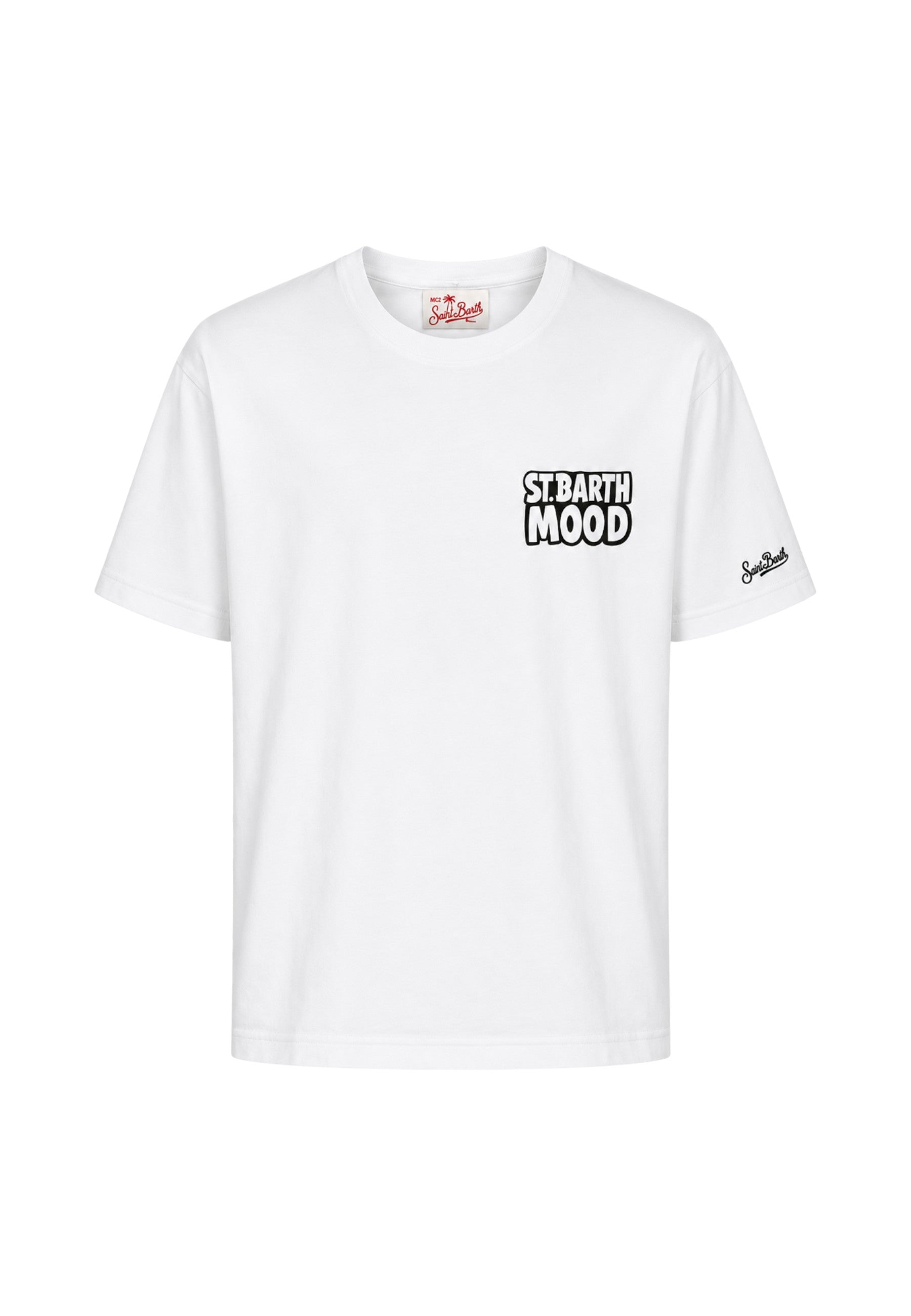 T-Shirt Manica Corta Uomo Mc2 Saint Barth Stampa/Ricamo Fronte E Retro Obelix Sb Mood Emb Portland PRL0002