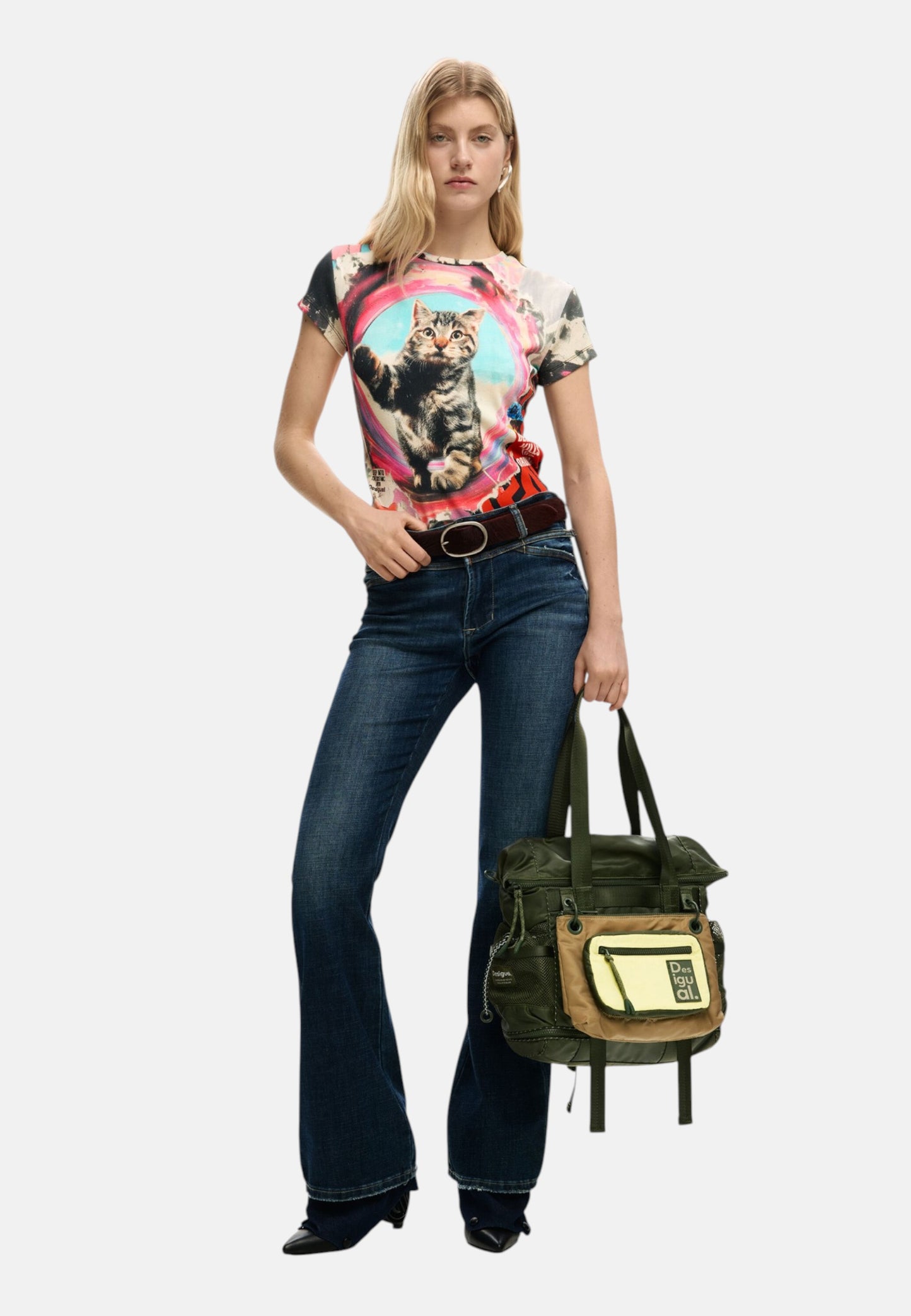 Zaino  Donna Desigual  Back Neo Grunge Voyager Kaki 26SAKY06