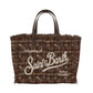 Borsa A Spalla Donna Mc2 Saint Barth Logo Sul Davanti, Doppi Manici, Bordo Sfrangiato, Il Logo Saint Barth Sul Davanti Colette Tweed N COL0050
