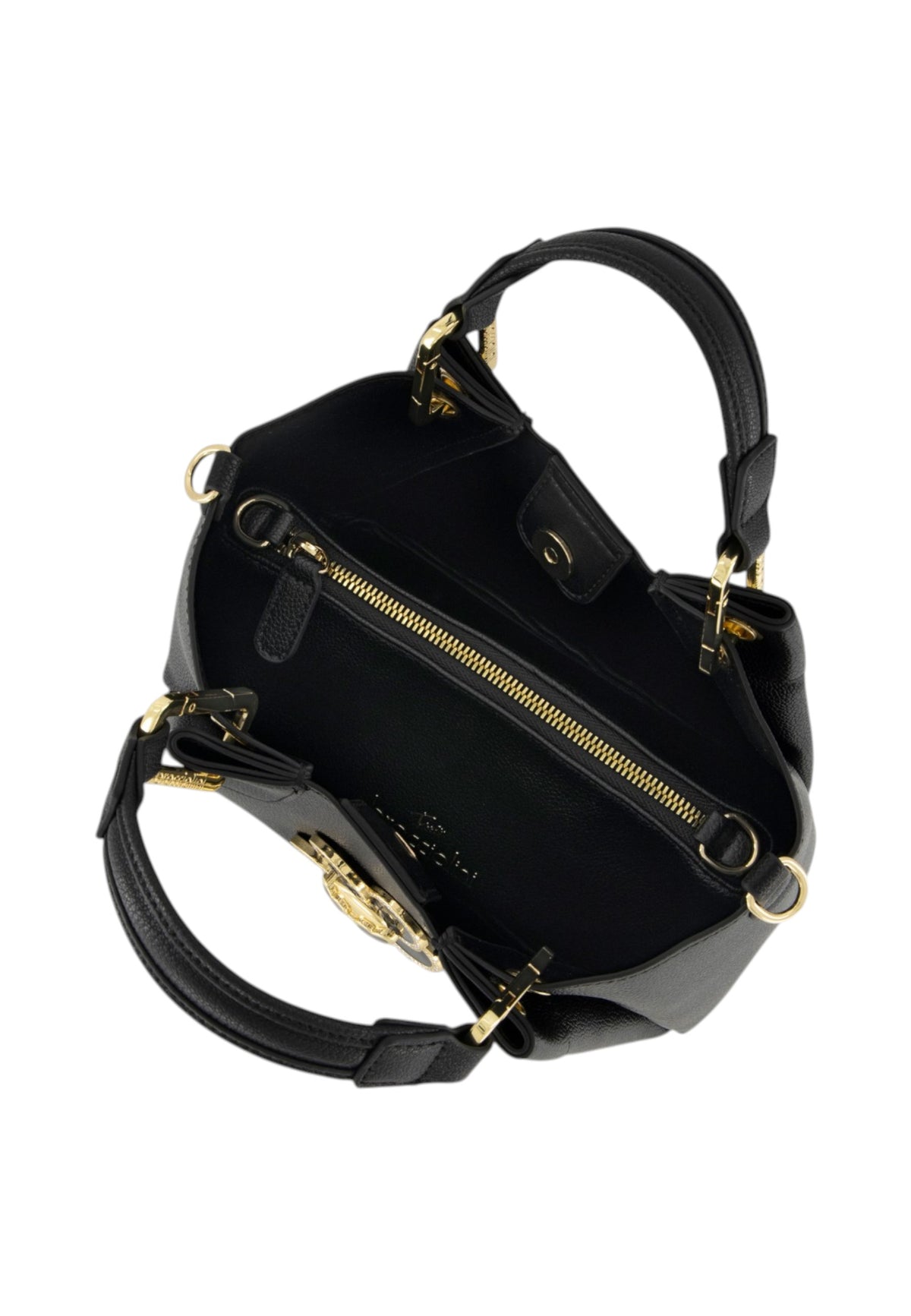 Borsa A Mano Donna Braccialini A Bauletto, Doppio con tracolla removibile e regolabile, Chiusura con clip, Con pochette interna removibile, Charm gioiello a forma di margherita, Dimensioni: 25 x 10.5 x 18 Cm Amy Bijoux B19210YY