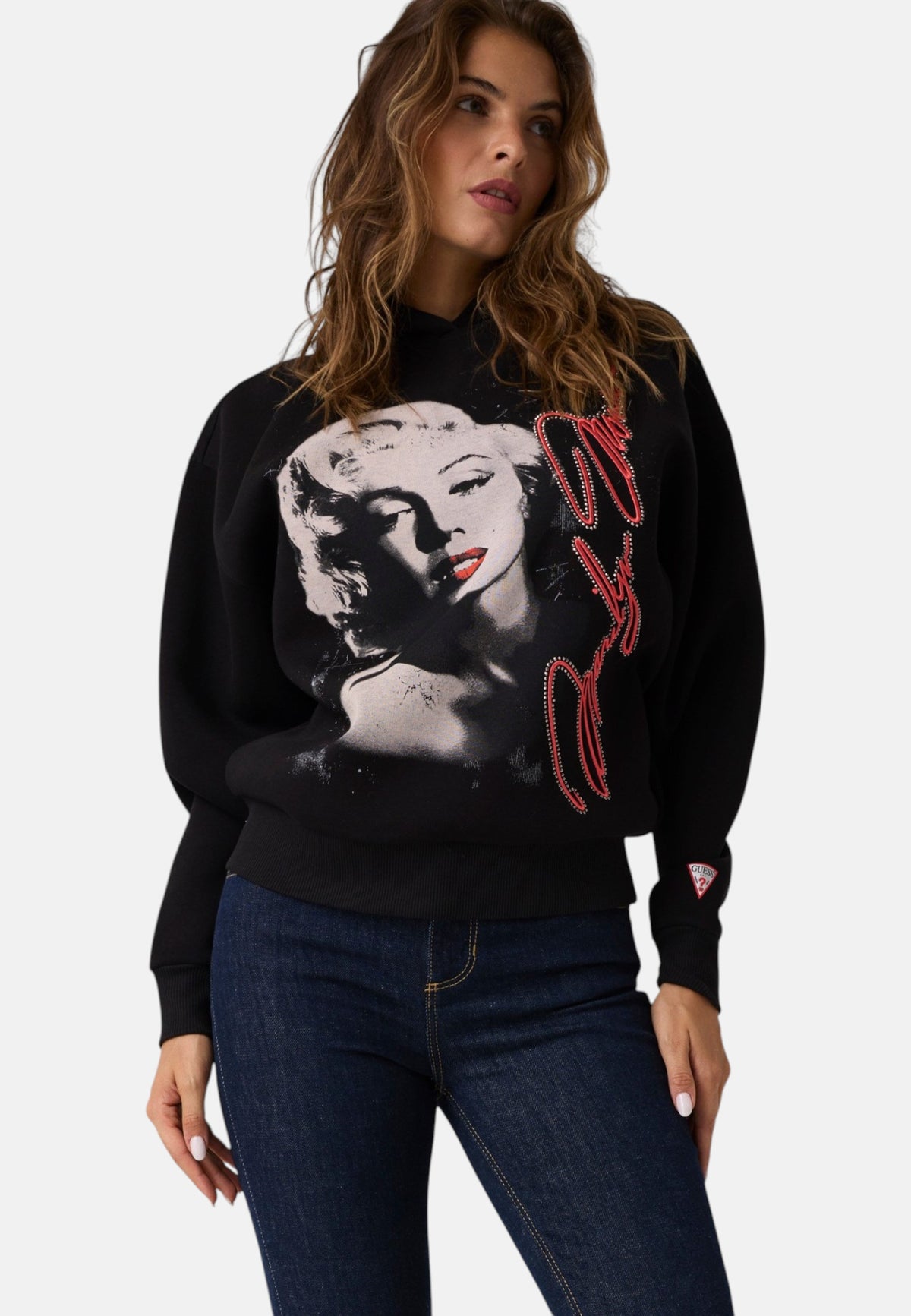 Felpa Con Cappuccio Donna Guess  Marilyn W6BQ18K6664