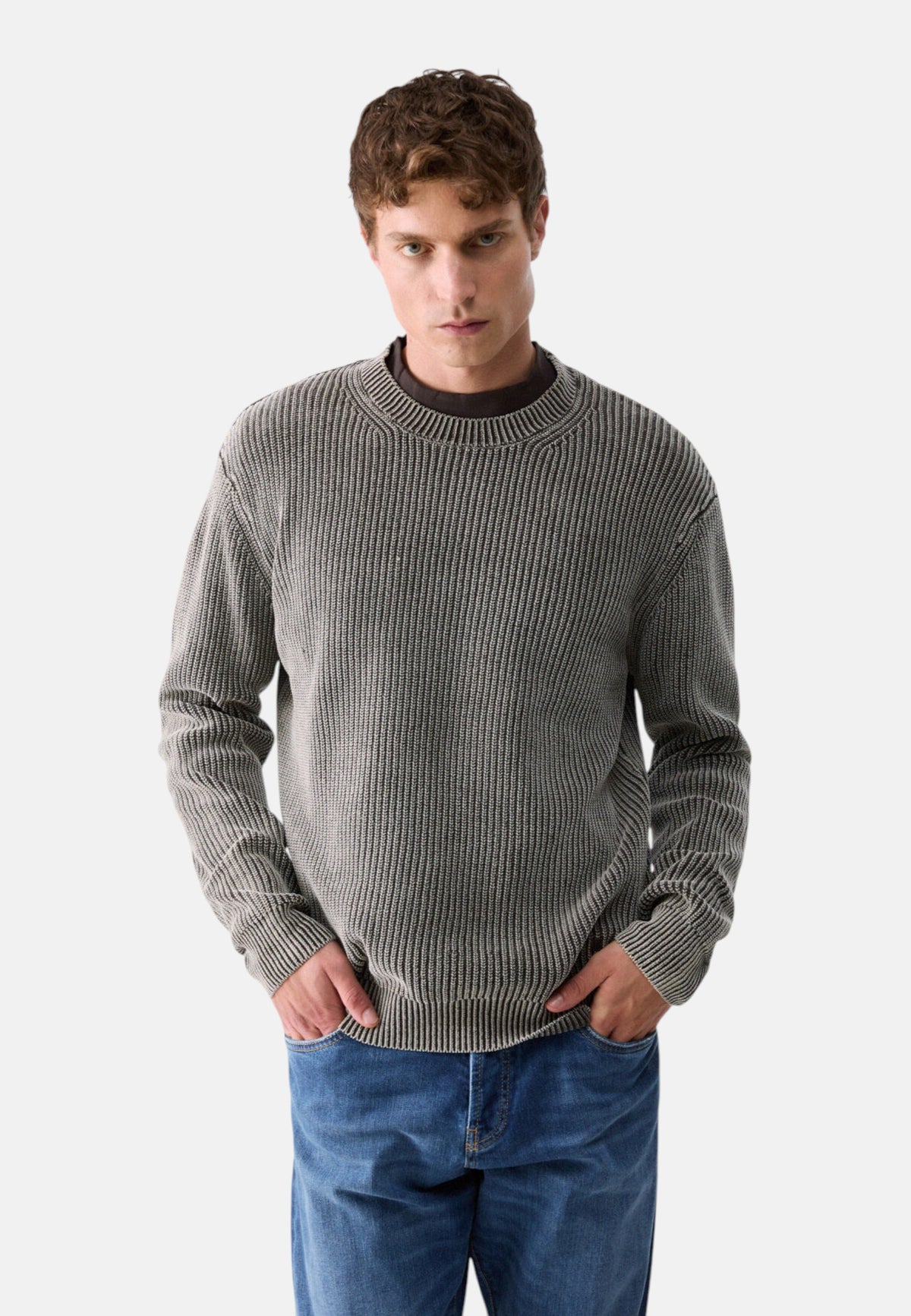 Maglione A Girocollo Uomo Liu Jo A Coste Inglesi  QF6267MAB25