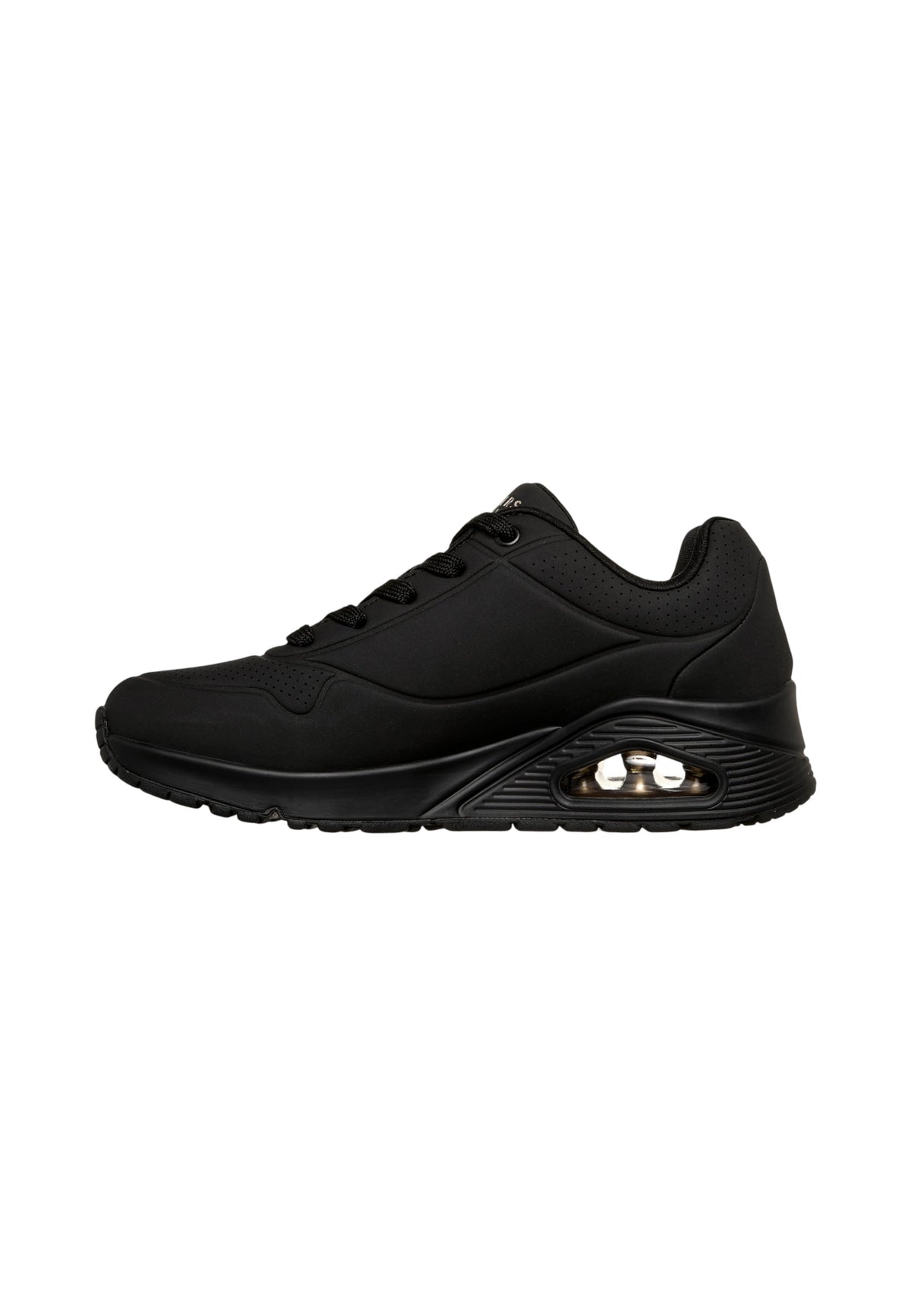 Sneakers Basse Donna Skechers Air-Cooled Memory Foam, Skech-Air, Intersuola ammortizzata ad aria, Zeppa nascosta, Tomaia traforata, Durabuck, Chiusura con lacci Uno - Stand On Air 73690