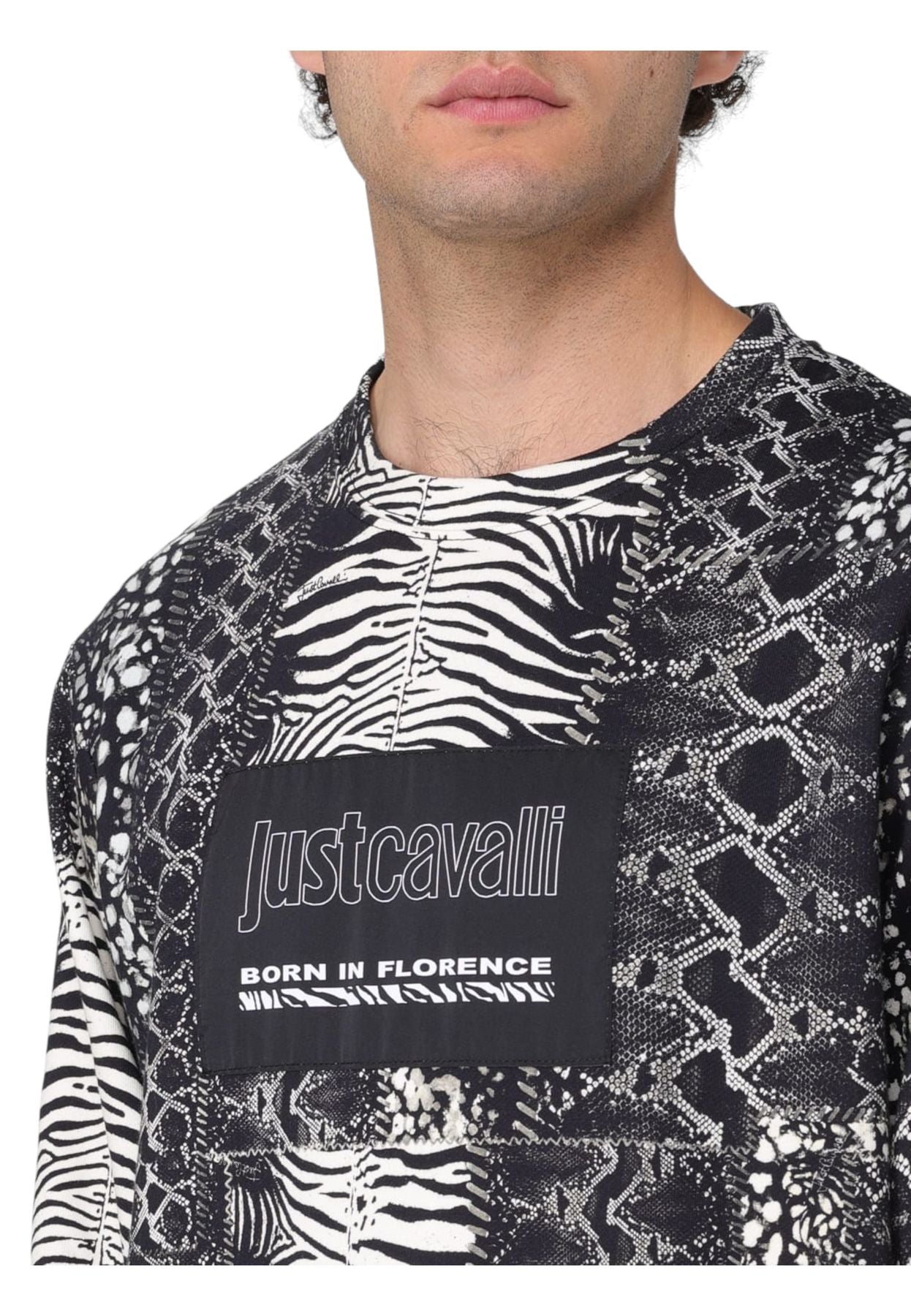 Felpa A Girocollo Uomo Just Cavalli   75OAI3R0FS115