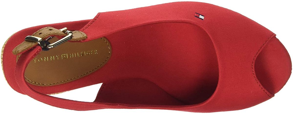 Sandali Con Zeppa Donna Tommy Hilfiger Alta Iconic Elena Sling Back Wedge FW0FW04789