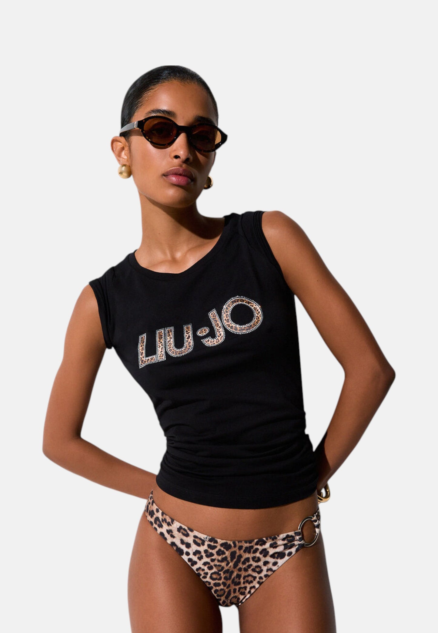 T-Shirt Manica Corta Donna Liu Jo Animalier Eco Line VA6169JS003