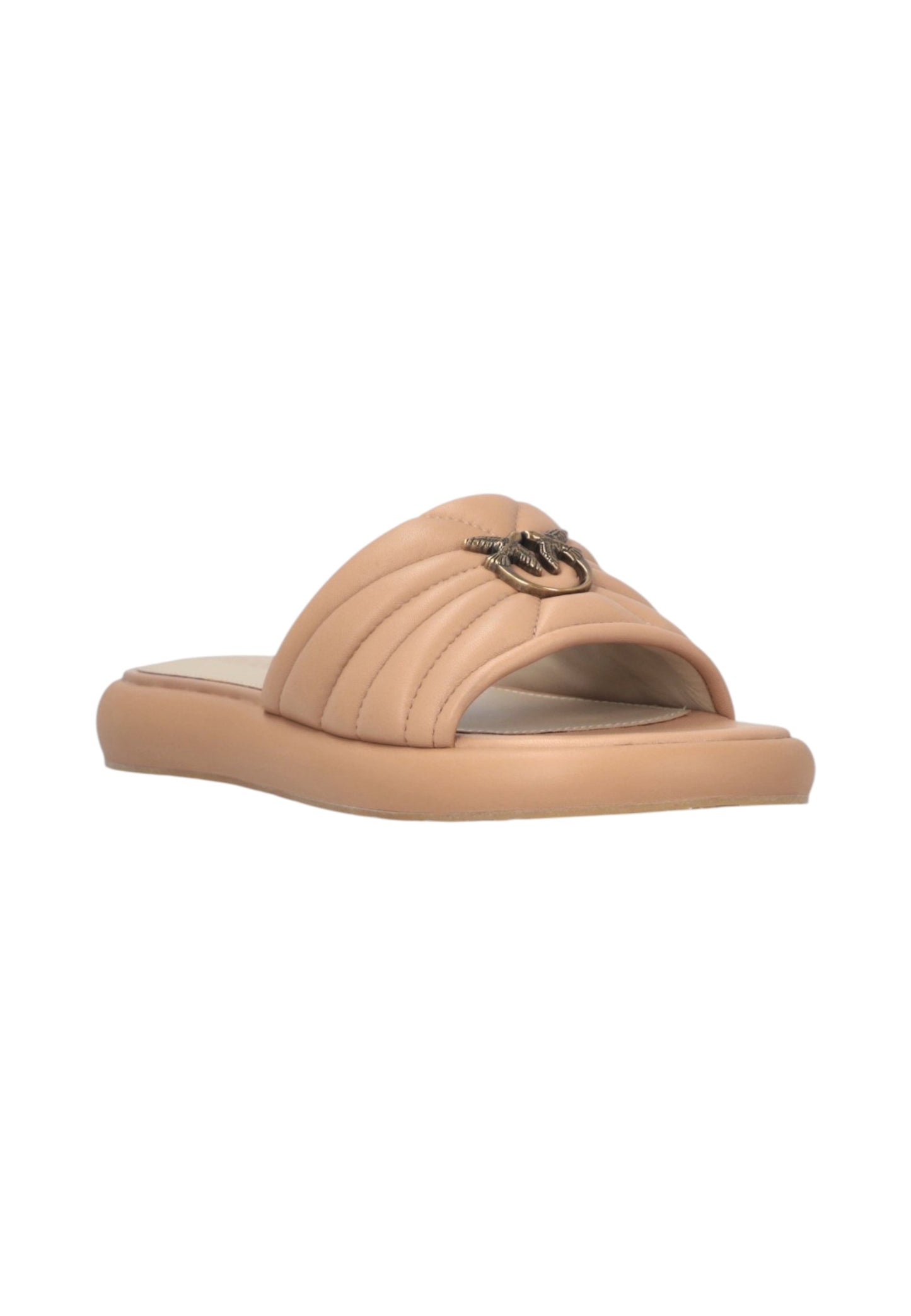 Ciabatte  Donna Pinko In Nappa Trapuntata Con Logo Love Birds Fiona 03 SD0525P003