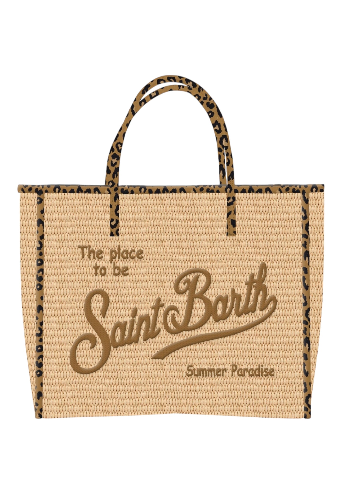 Borsa A Mano Donna Mc2 Saint Barth Leopard Vivian Mini Straw VIVM001