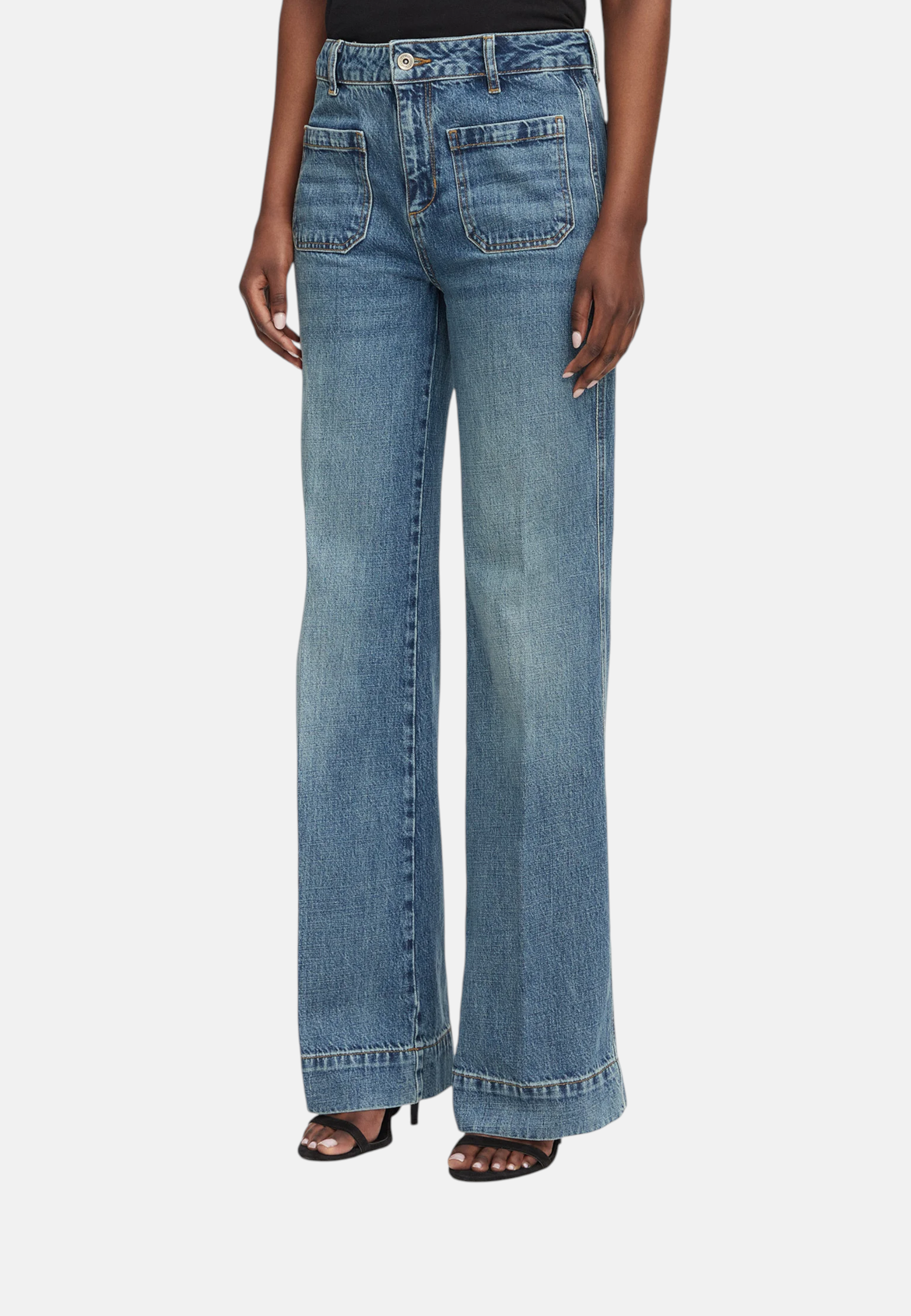 Jeans Flare Fit Donna Liu Jo A Vita Alta Patch Pocket Flare UF6196D4854