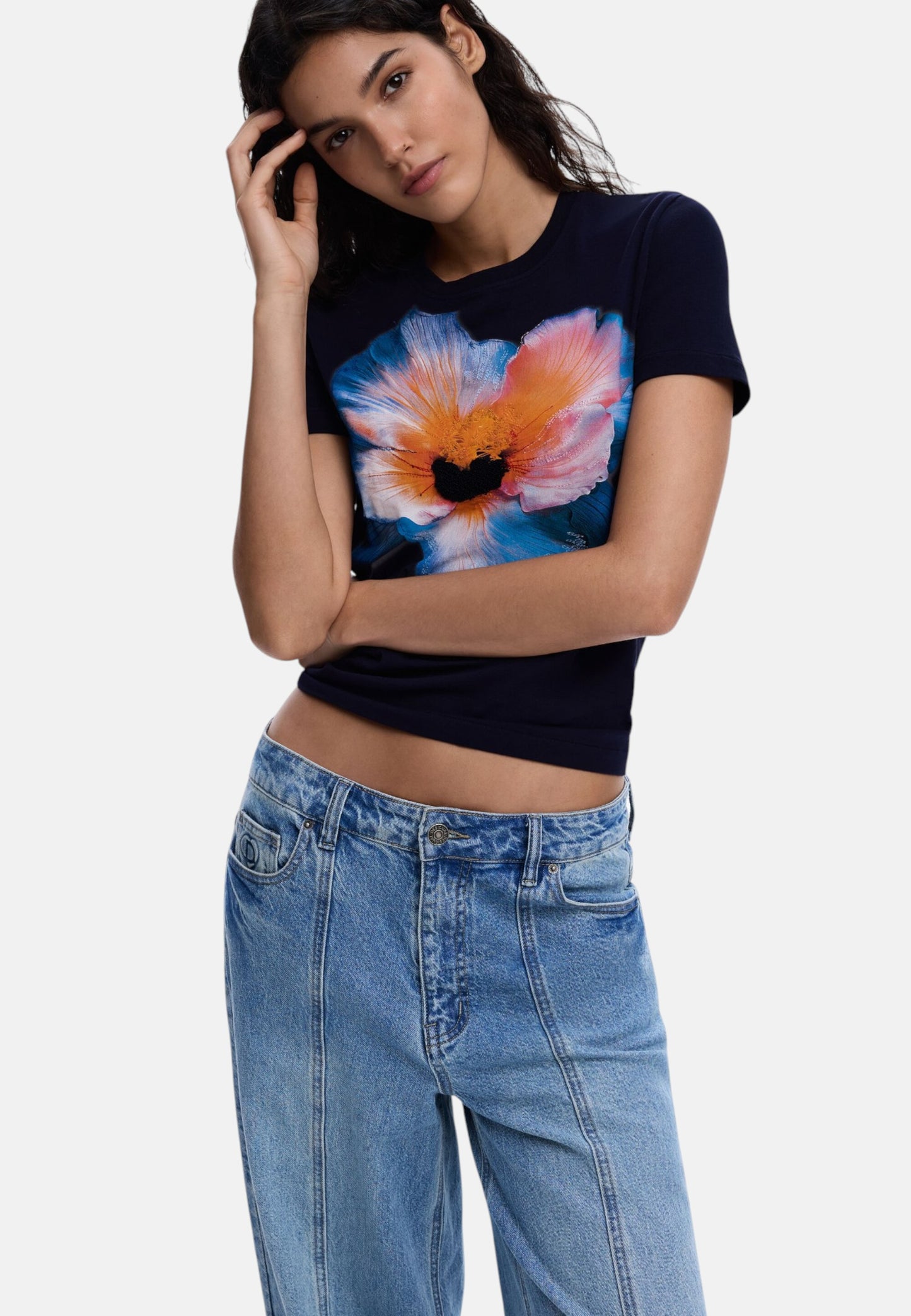 T-Shirt Manica Corta Donna Desigual  Estocolmo 26SWTK03