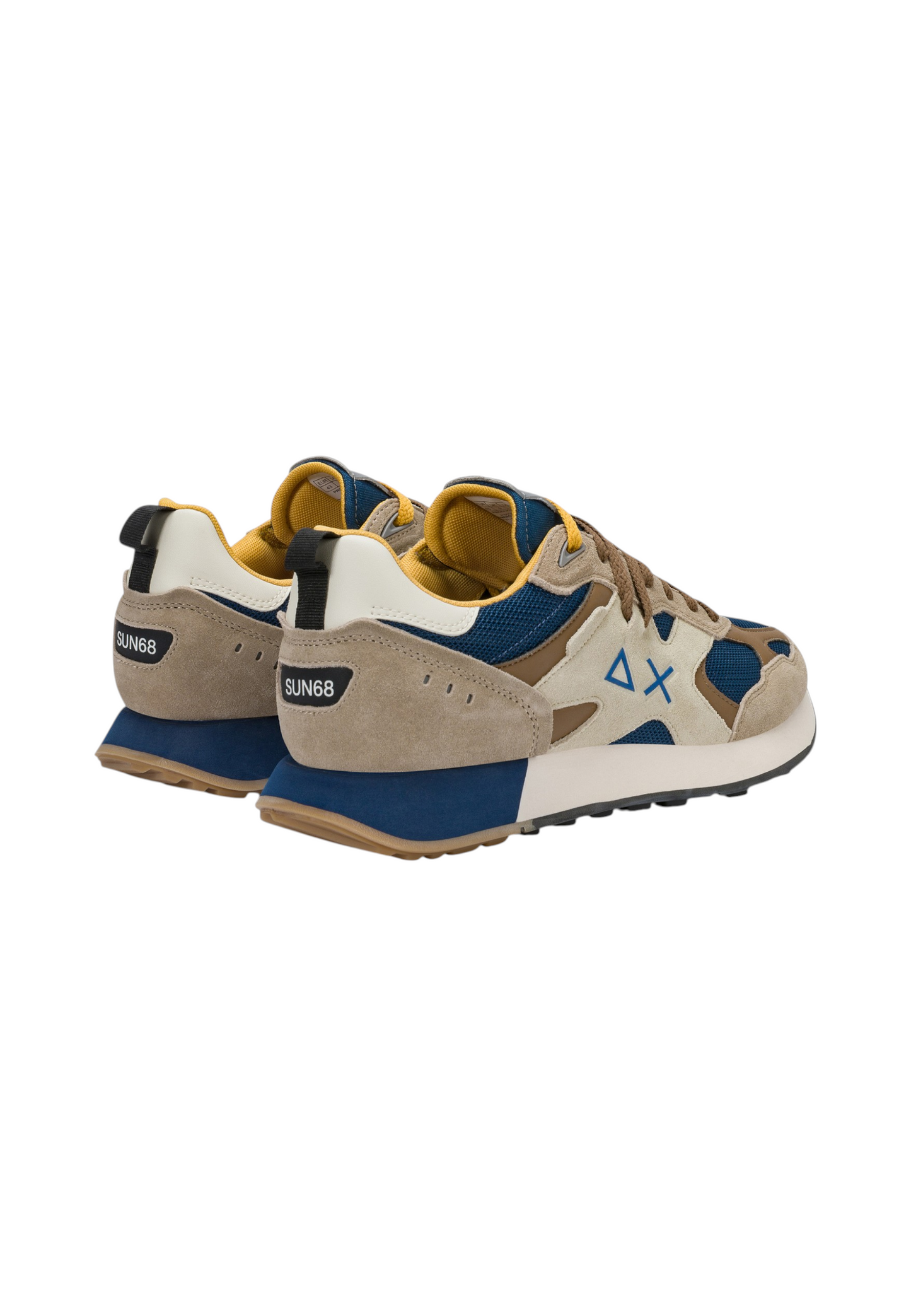 Sneakers Basse Uomo Sun68 Stile Running, Nylon E Suede, Maxi Logo, Outdoor Jaki Outdoor Z46124